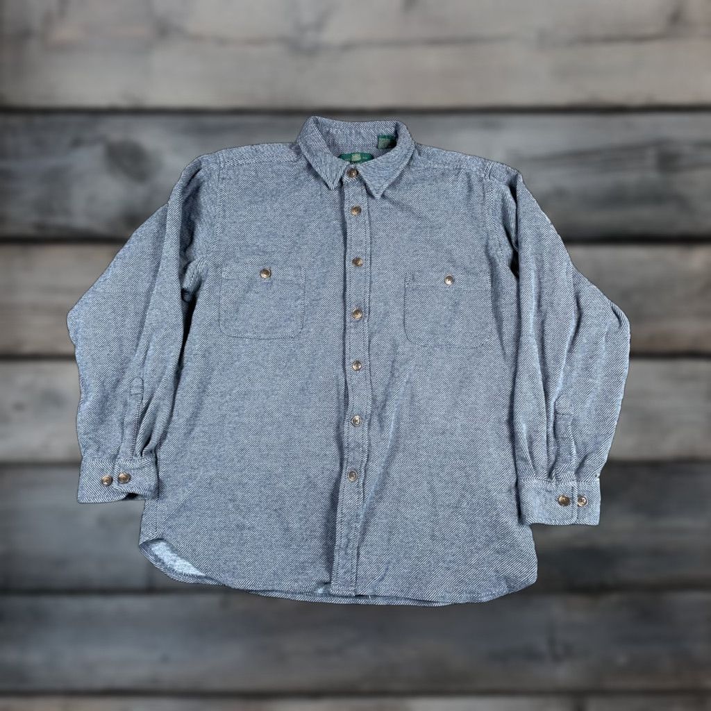 Orvis Orvis Heavyweight Flannel Shirt Men XL Gray Cotton Workwear Outdoor Grunge Button-Up Long Sleeve Casual Size US XL / EU 56 / 4 - 1 Thumbnail