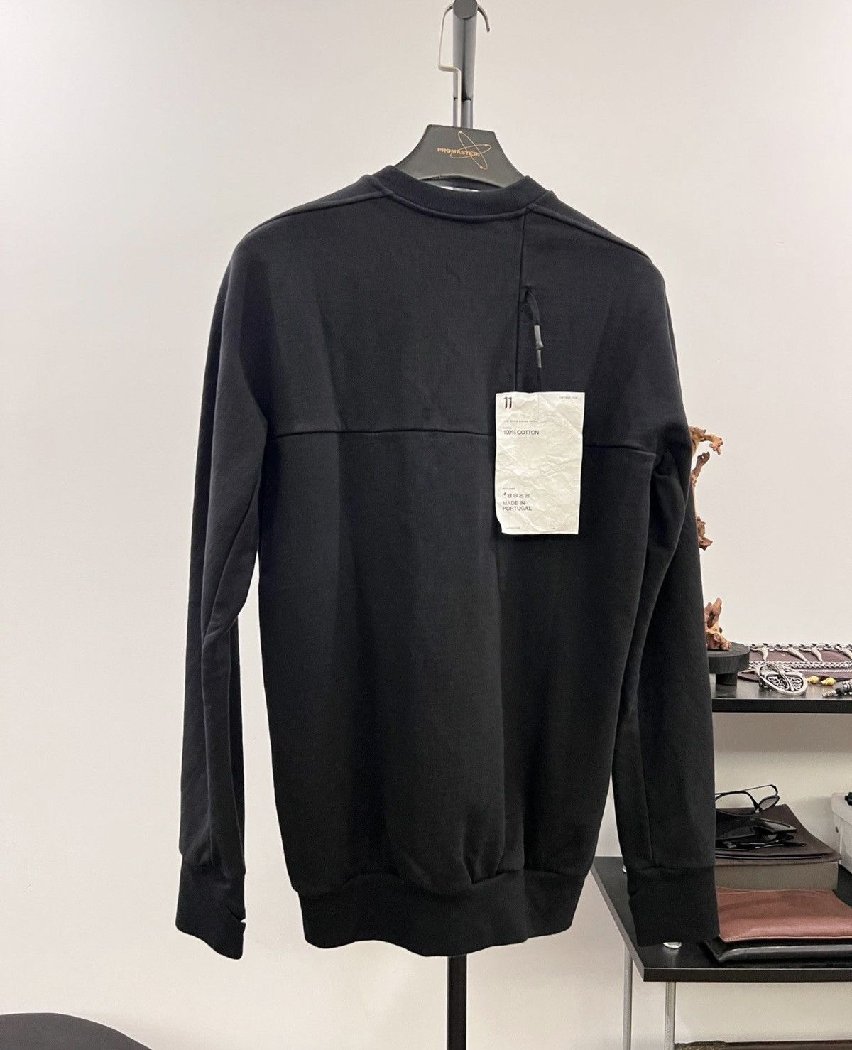 11ByBBS Basic Label-Patch Crewneck Sweatshirt