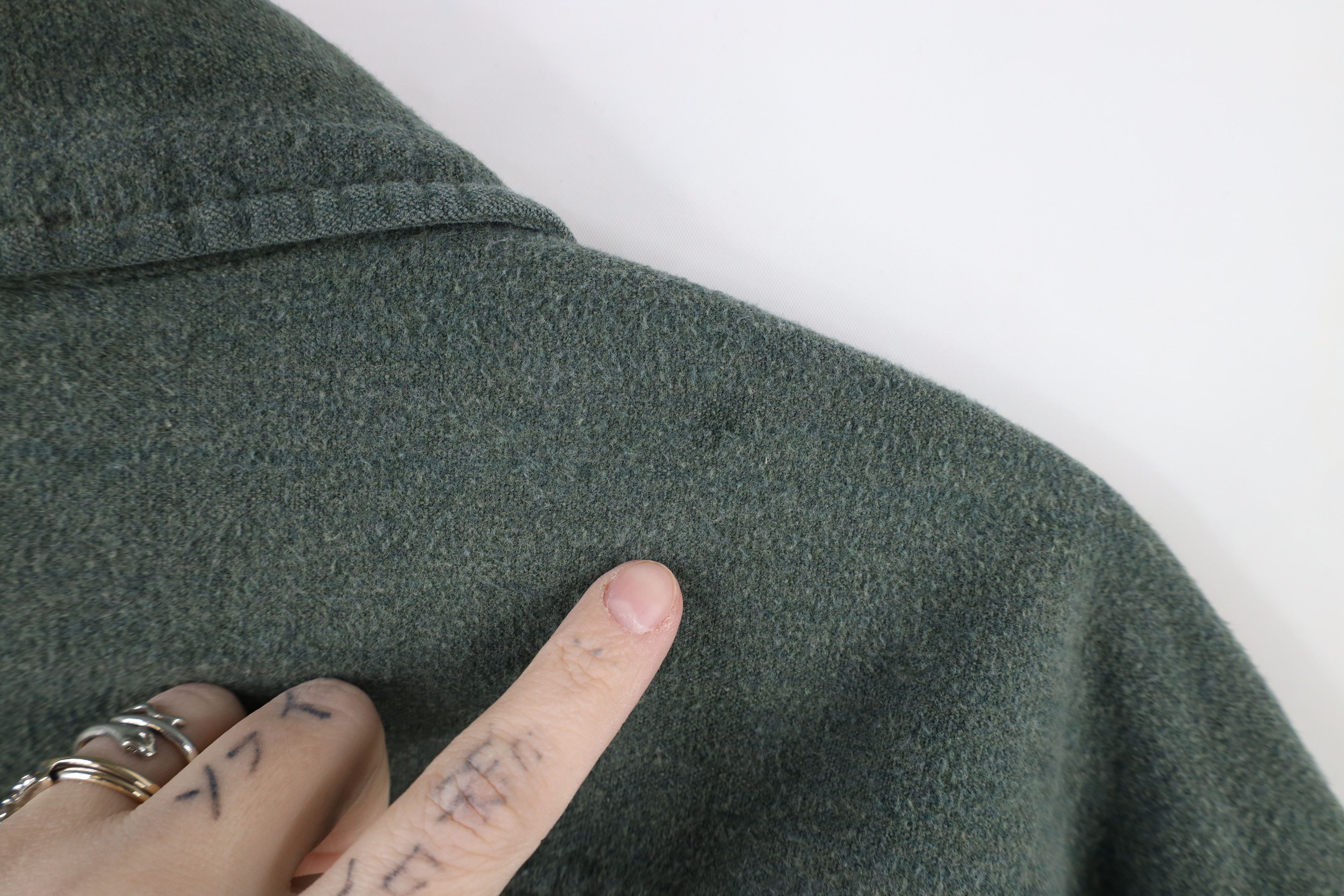 Vintage Vintage 90s Streetwear Chamois Cloth Button Shirt Green Size US XL / EU 56 / 4 - 10 Thumbnail