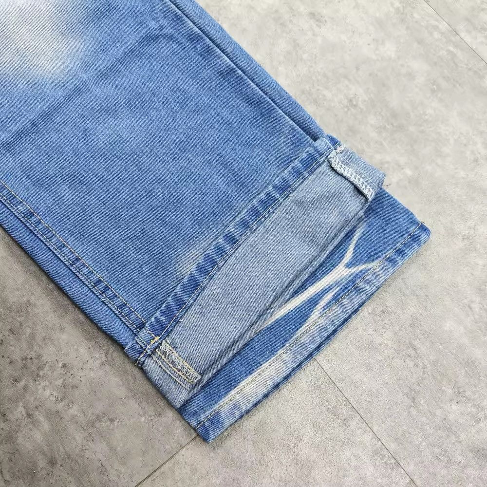 Japanese Brand × Jean Vintage Washed Blue Wide Leg Jeans Size US 28 / EU 44 - 8 Thumbnail