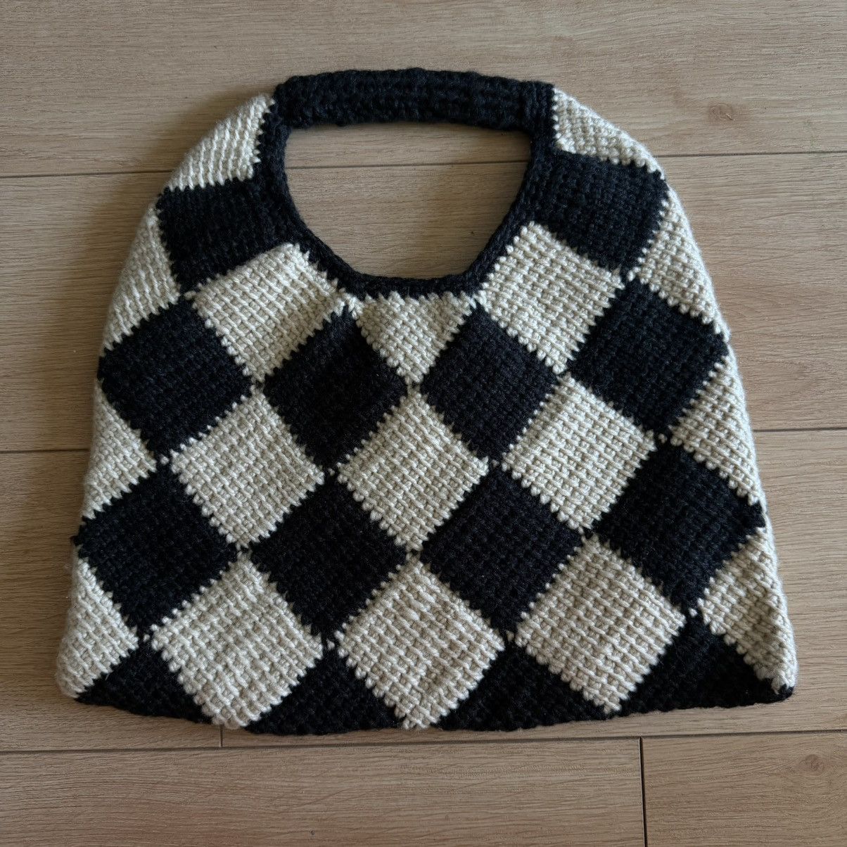 Marni White and black MARNI MARKET DIAMOND wool bag Size ONE SIZE - 7 Thumbnail