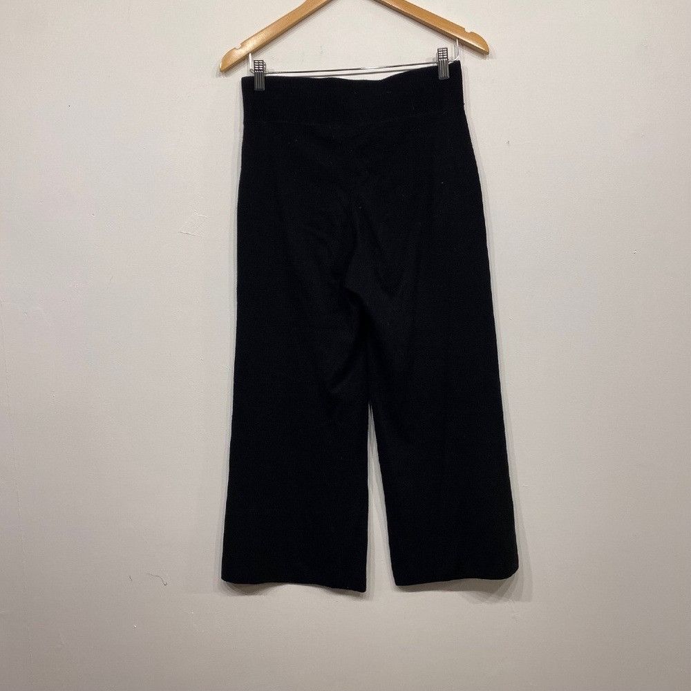 Anthropologie Anthropologie Moth Black Knit Wide Leg Cropped Sweater Pants Size 24" / US 00 / IT 34 - 4 Thumbnail