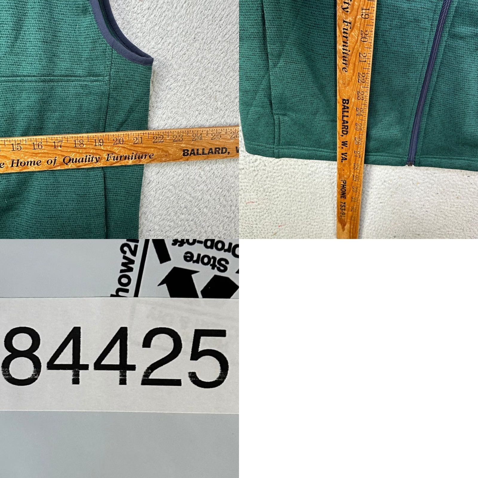 Izod IZOD Vest Mens Fleece Full Zip Pockets Green Geometric Outdoor Casual Jacket/Coat, Short, Regular Fit, 300 Warmth Weight, M Size US M / EU 48-50 / 2 - 8 Thumbnail