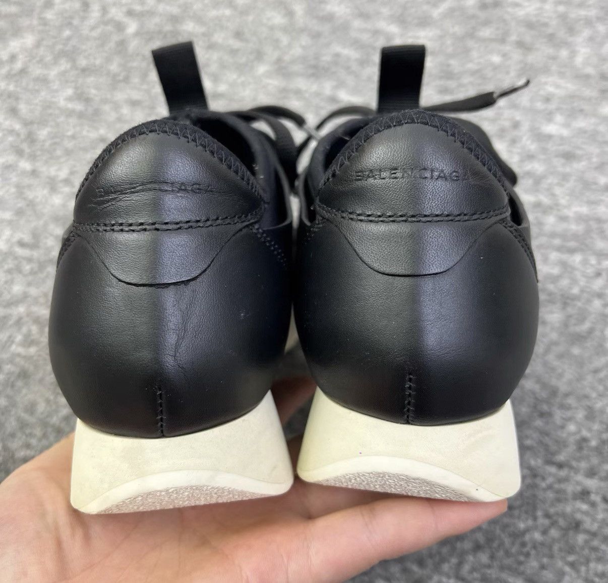 Balenciaga Balenciaga Black & White Leather Lace-Up Casual Shoes K12 Size US 6 / IT 36 - 4 Thumbnail