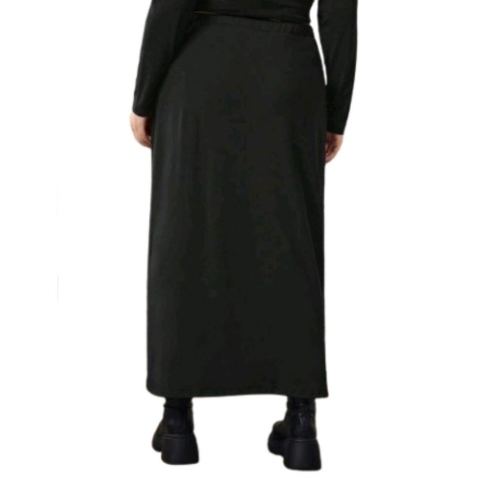 Other MIDNITE BLACK ☆ BUCKLE ACCENT ☆ HIGH SLIT ☆ SKIRT ☆ 5x ☆ NWT Size 30" / US 8 / IT 44 - 6 Thumbnail