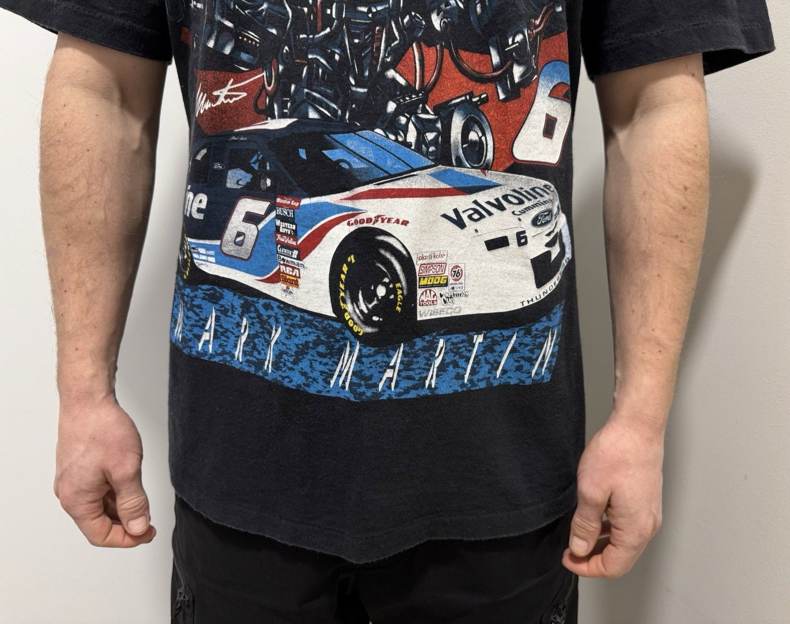 NASCAR Vintage Mark Martin Terminator T-Shirt Nascar Single Stitch Size US L / EU 52-54 / 3 - 5 Thumbnail