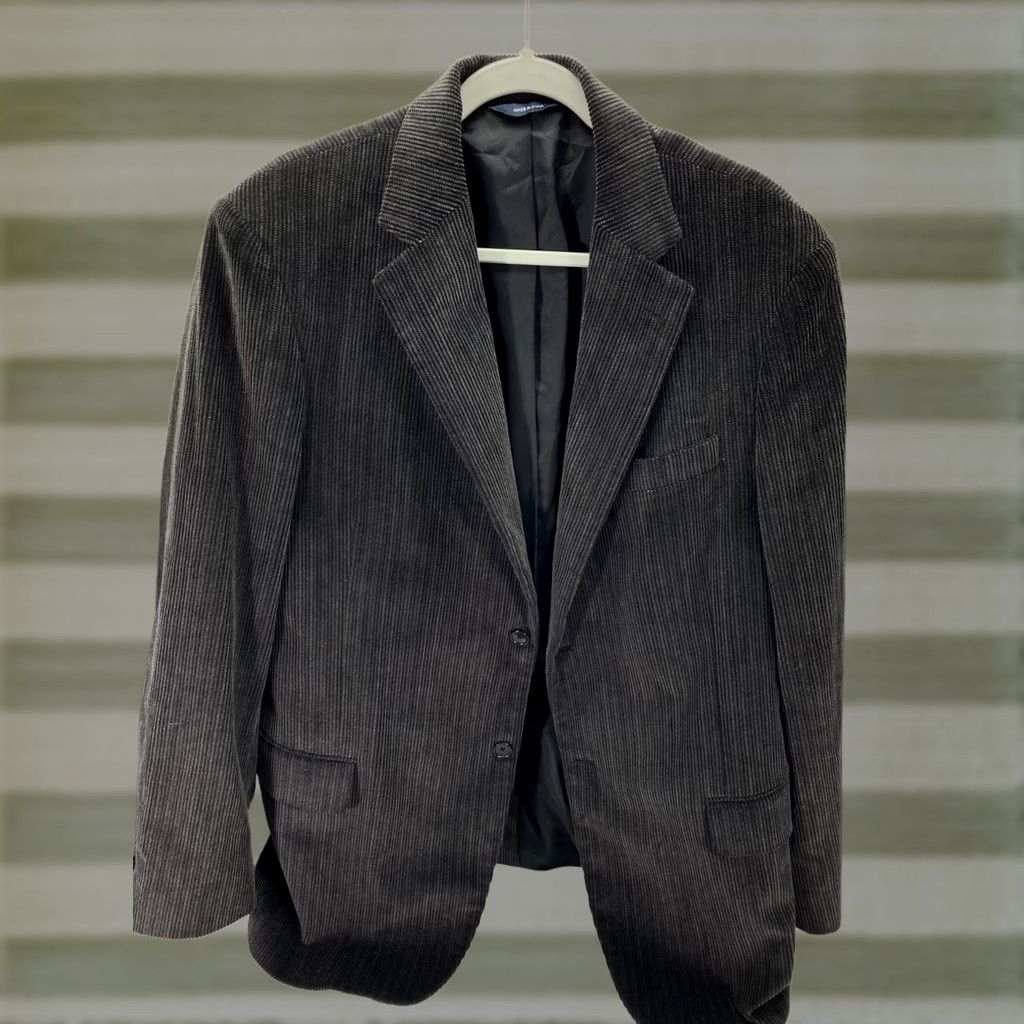 Dockers DOCKERS Sport Coat Blazer Mens 44R Black Corduroy 2 Button Notched Lapel Cotton Size 44R - 1 Thumbnail