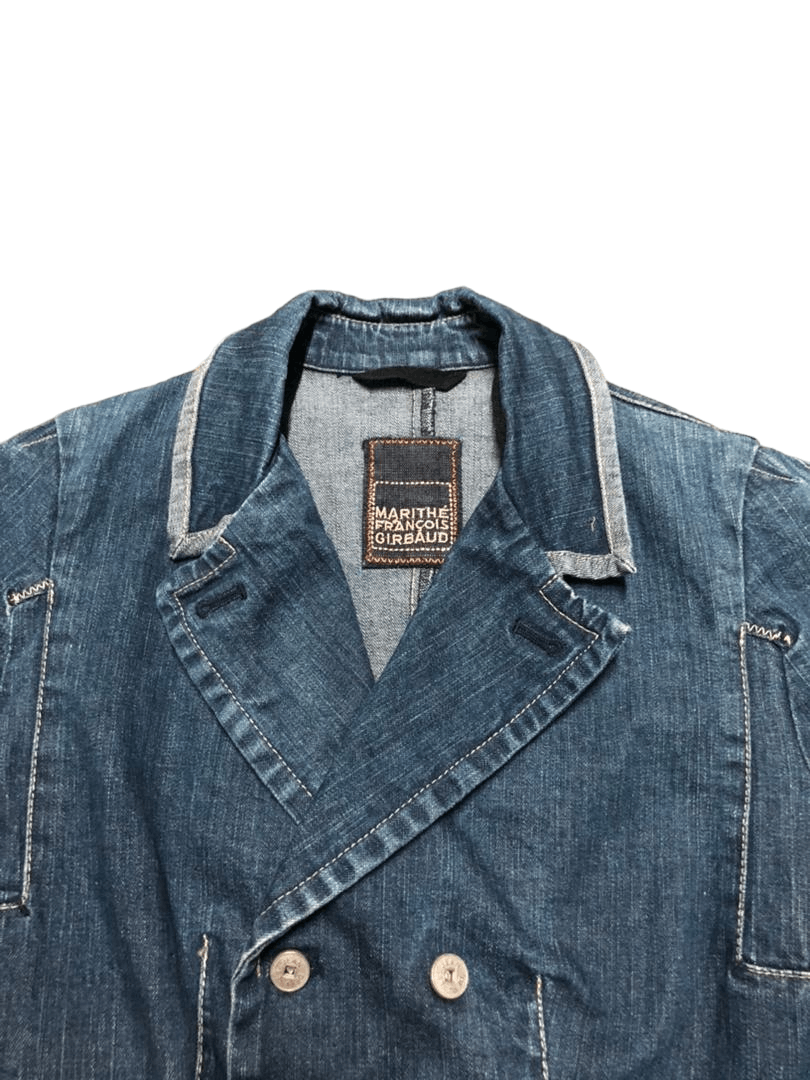 Japanese Brand Marithe Francois Girbaud Denim Double Breasted Coat Jacket Size S / US 4 / IT 40 - 5 Thumbnail