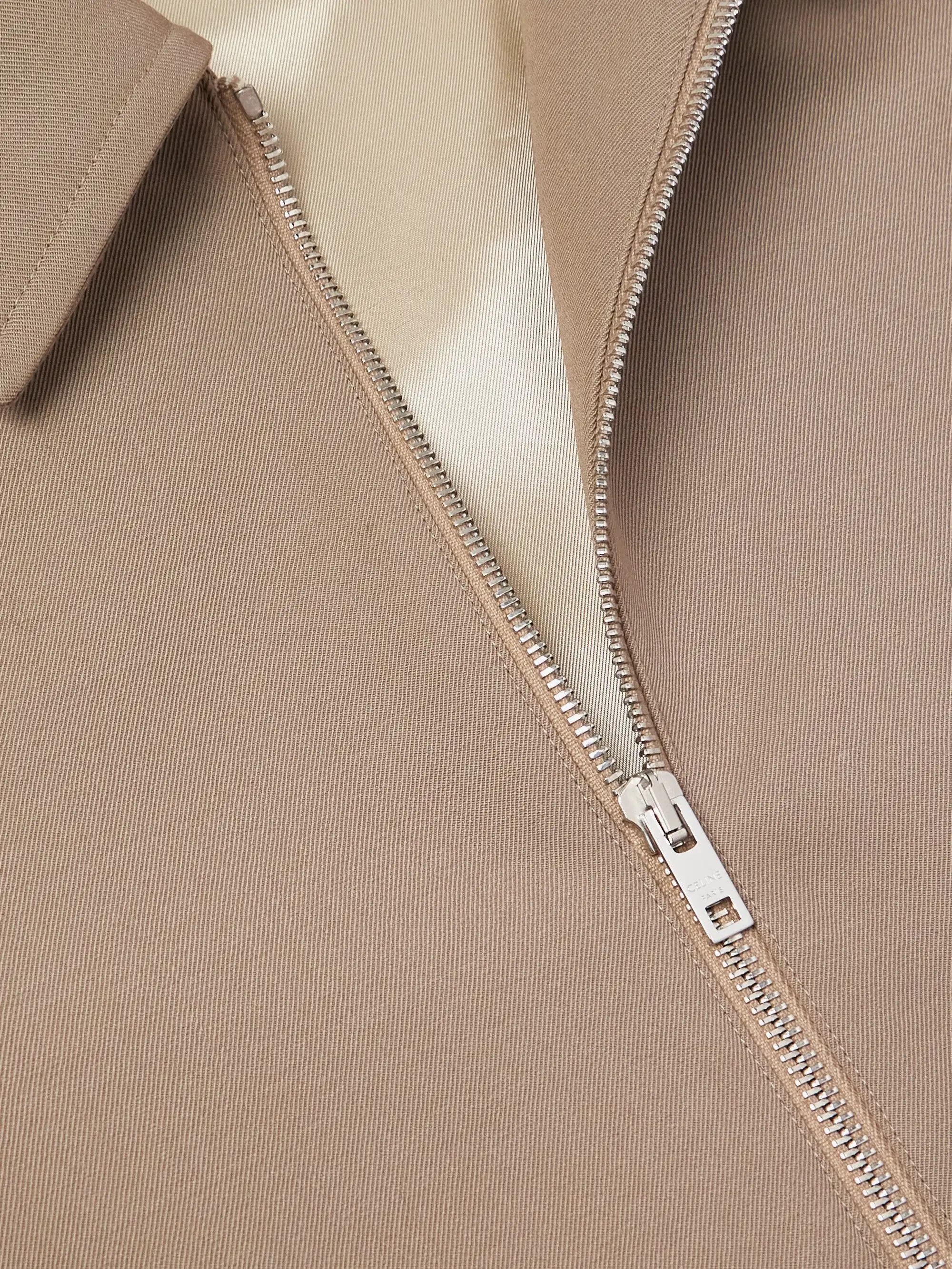 Celine o1mle0426 Logo Embroidered Wool Blend Twill Jacket in Camel Size US L / EU 52-54 / 3 - 4 Thumbnail