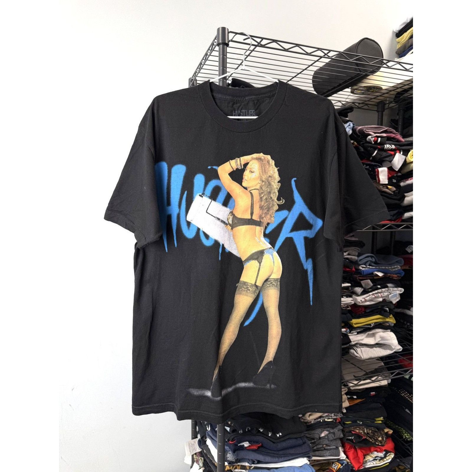 Rap Tees Vintage Hustler Naked Sexy Girl Rap Hip Hop TShirt Porn Star Size US L / EU 52-54 / 3 - 1 Thumbnail