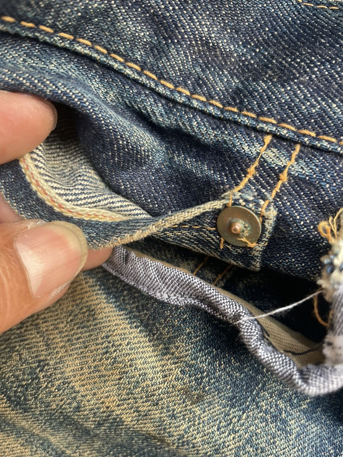Japanese Brand × Vintage Vintage Gleem Selvedge Distresed Denim Size US 34 / EU 50 - 19 Thumbnail