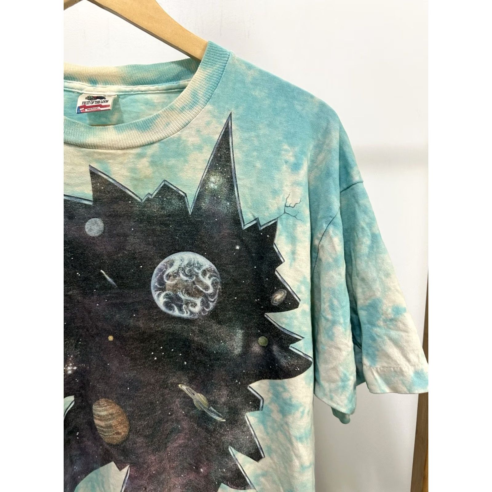 Fruit Of The Loom VTG 90s Space Galaxy Trippy Break Through Crack Tie Dye Dead T-Shirt XL Shirt Mens Multicolor Grateful Dead Lane? Size US XL / EU 56 / 4 - 5 Thumbnail
