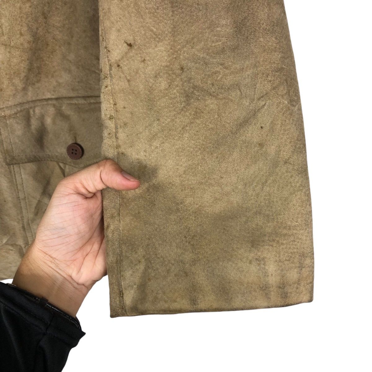 Japanese Brand × Vintage 📌Vintage Belted Leather Jacket Biker Hants Issey Miyake Size US M / EU 48-50 / 2 - 16 Thumbnail