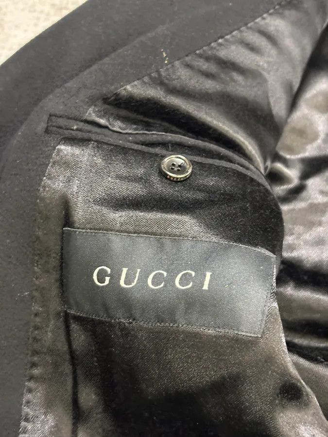 Gucci 2000s Gucci Black Wool Premium Classy Long Coat Size US M / EU 48-50 / 2 - 8 Thumbnail