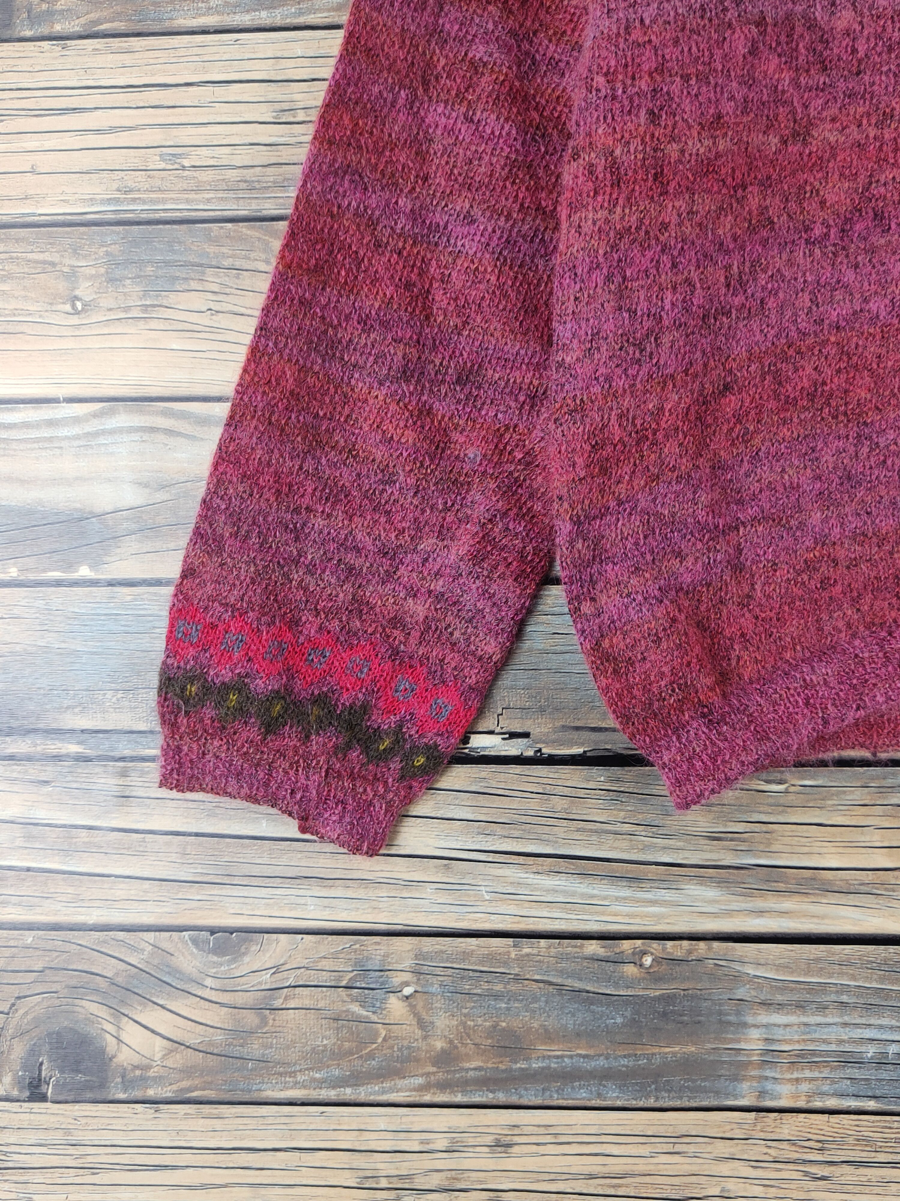 Japanese Brand Mademoiselle Red mohair vintage Knitwear Cardigan #W1548 Size S / US 4 / IT 40 - 4 Thumbnail