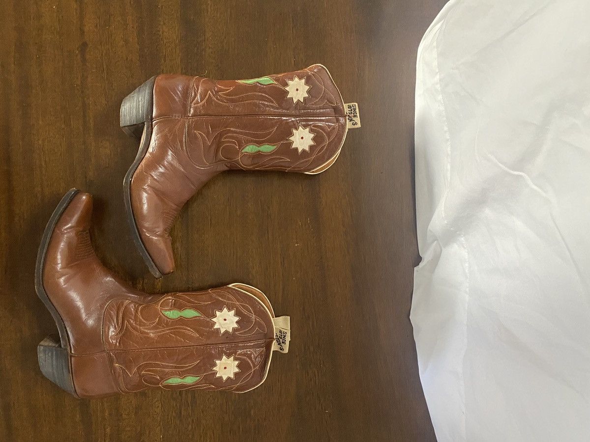 Justin Boots × Vintage VINTAGE 1940s H.J. Justin & Sons/Ft Worth TX/Boots Sz 5-6? Size US 5.5 / IT 35.5 - 6 Thumbnail