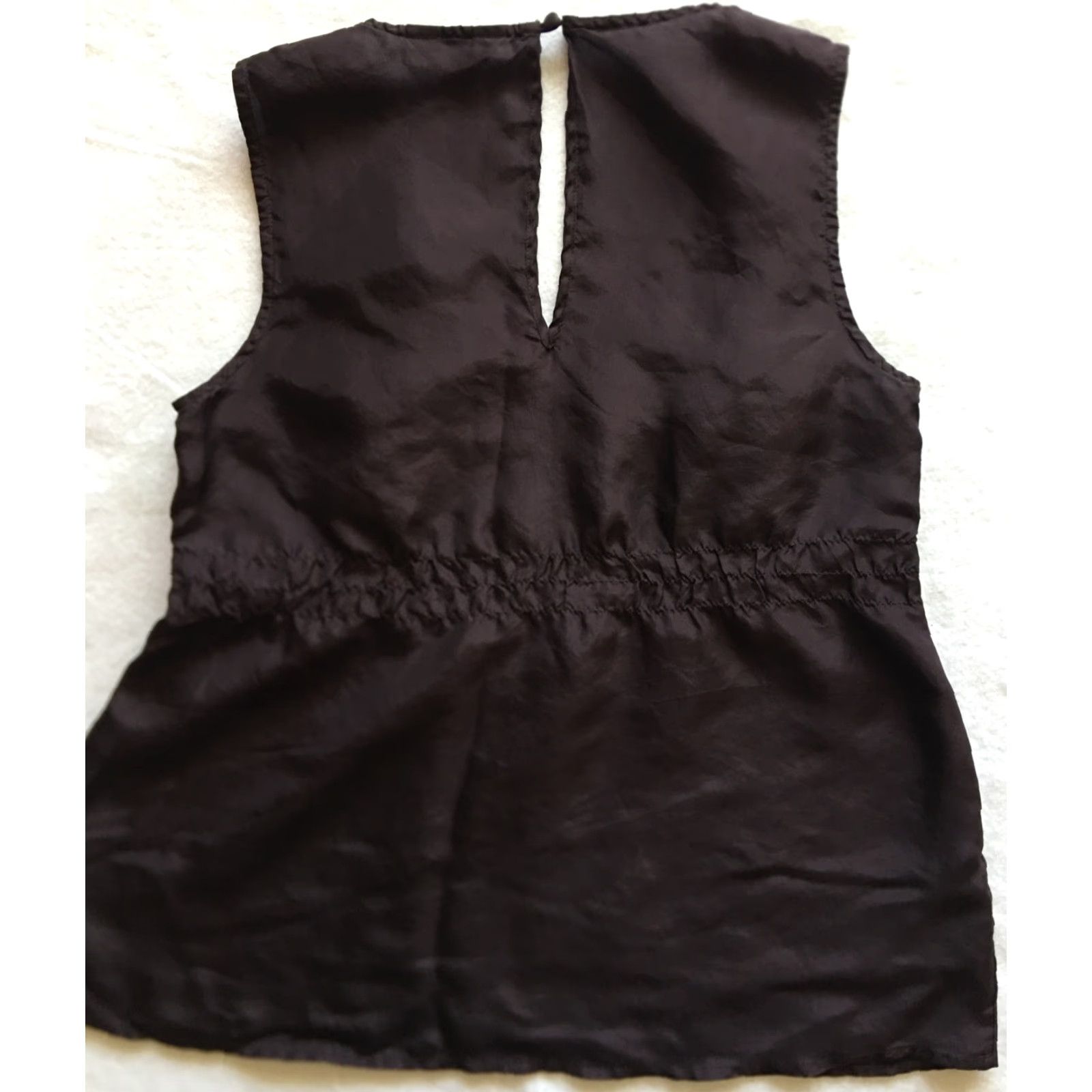 Old Navy Womens Silk Tank Camisole Dark Plum S Old Navy V-Neck Satin 1/4 Zip Casual Casual Womens Size S / US 4 / IT 40 - 5 Thumbnail