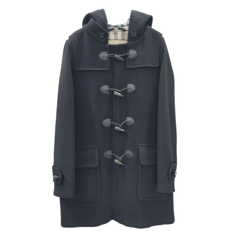 Burberry Burberry Bbr Black Hooded Cowl Button Wool Coat Size S / US 4 / IT 40 - 1 Thumbnail