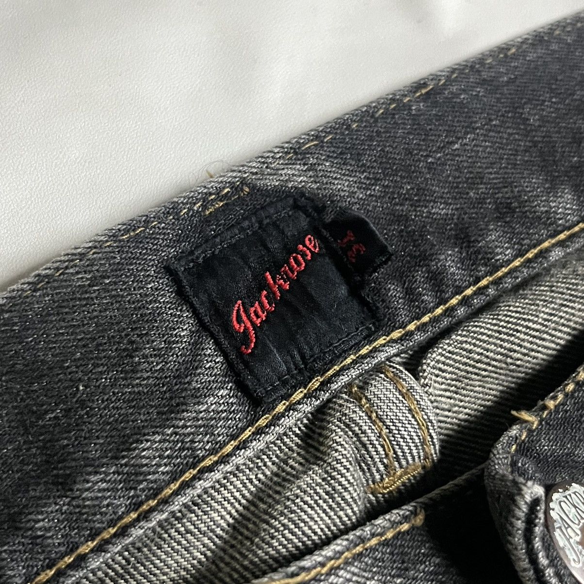 JACKROSE 2000s- Jackrose Faded Black Clawmark Crash Denim Size US 31 - 8 Thumbnail