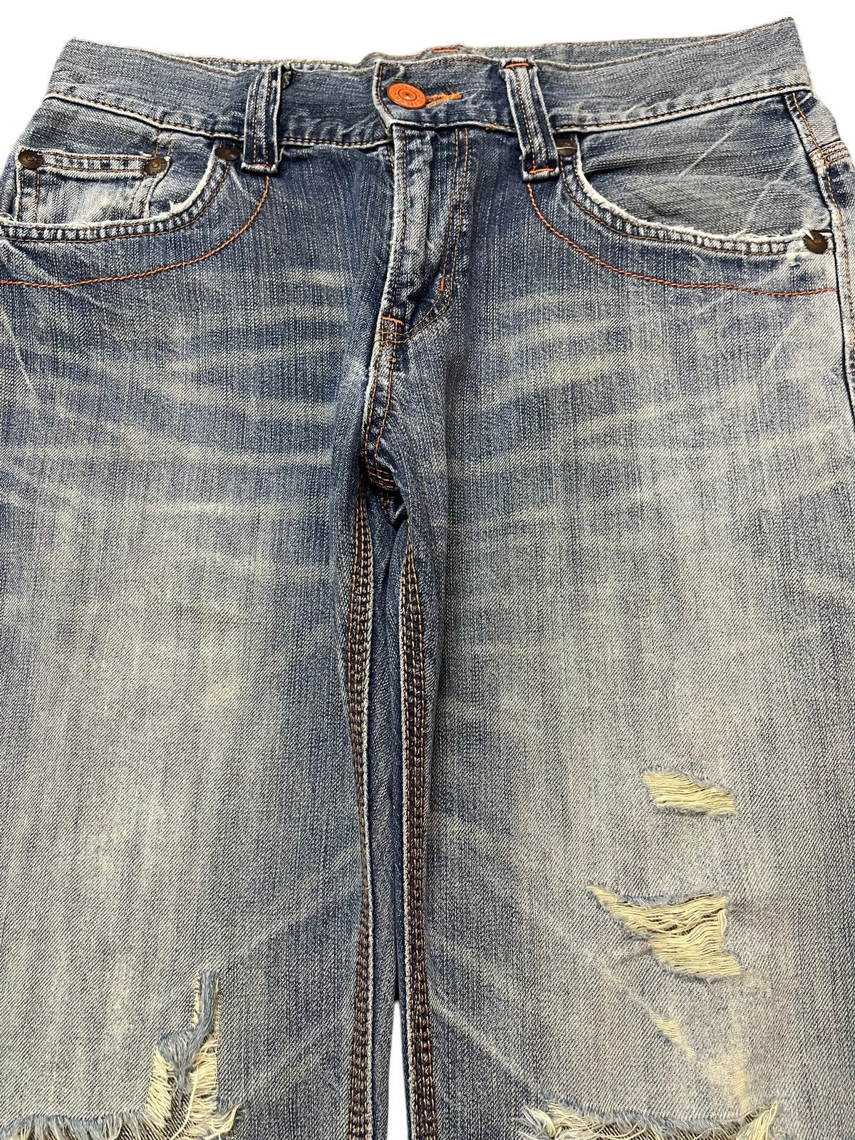 Edwin Vintage Edwin Blue Faded Wash Distressed Style Jeans Size US 30 / EU 46 - 3 Thumbnail