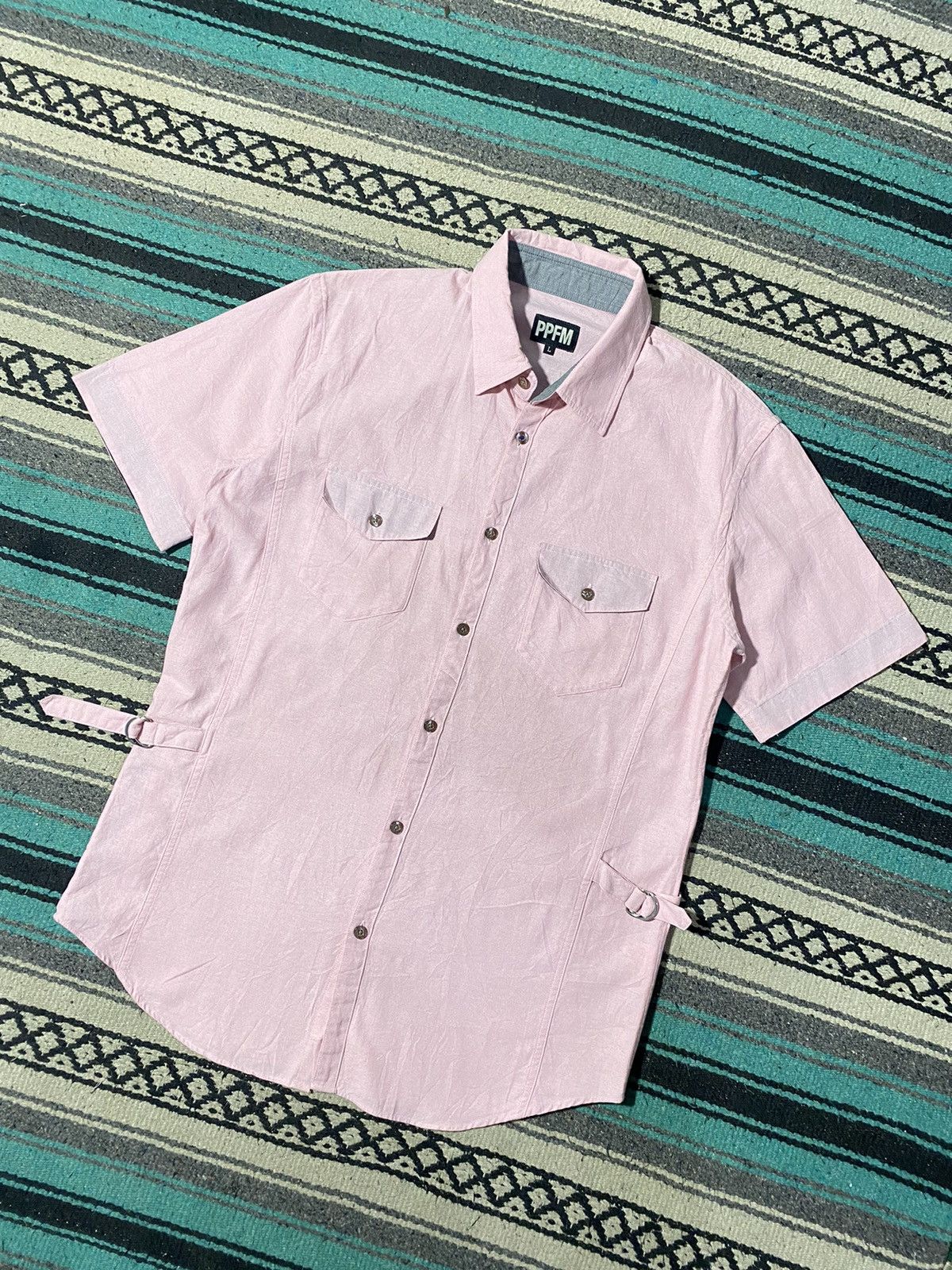 PPFM 2000s PPFM - Pink Side Zipper Shirt Size US L / EU 52-54 / 3 - 2 Thumbnail