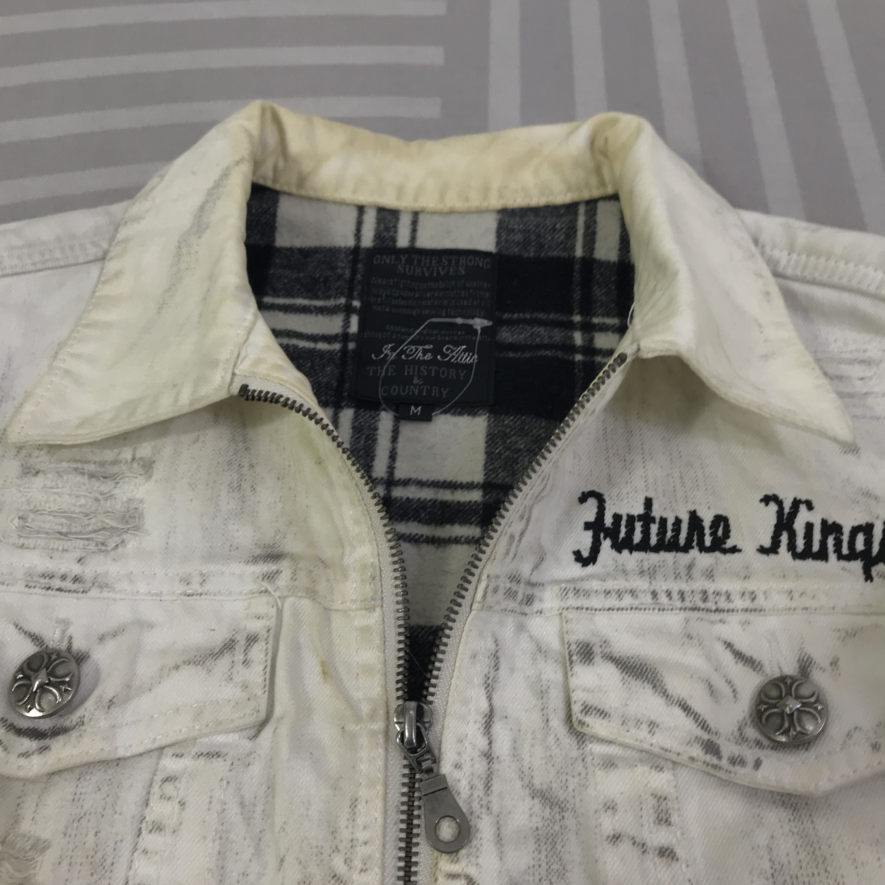 In The Attic Vintage In The Attic art Future Kings Denim Jacket K124B7 Size US M / EU 48-50 / 2 - 5 Thumbnail