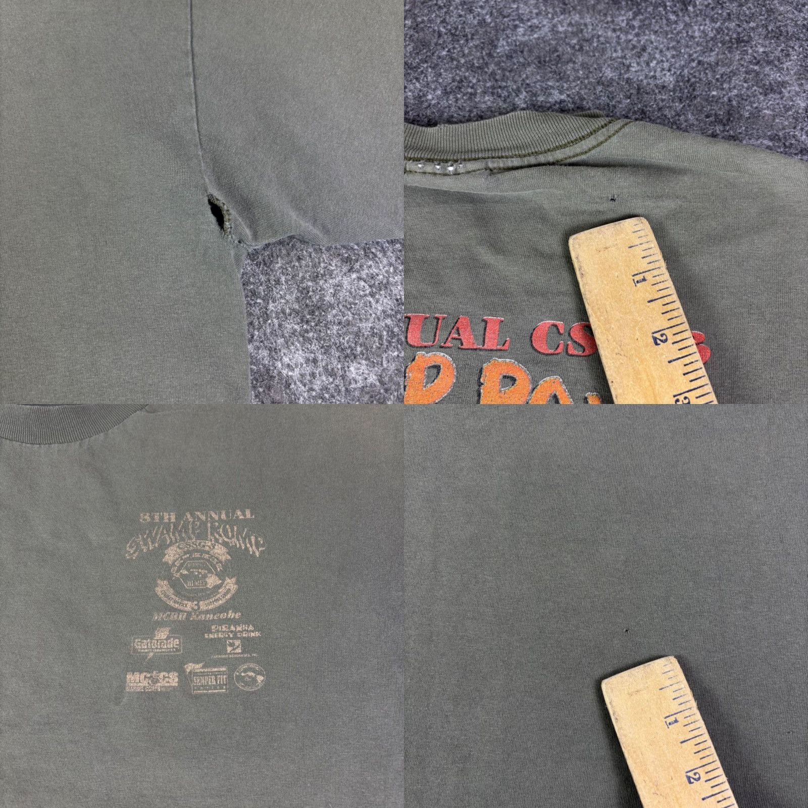Olive VINTAGE USMC T-Shirt XL Olive Green Military 90s Graphic Print Crew Neck Short Sleeve Mens Size US XL / EU 56 / 4 - 8 Thumbnail