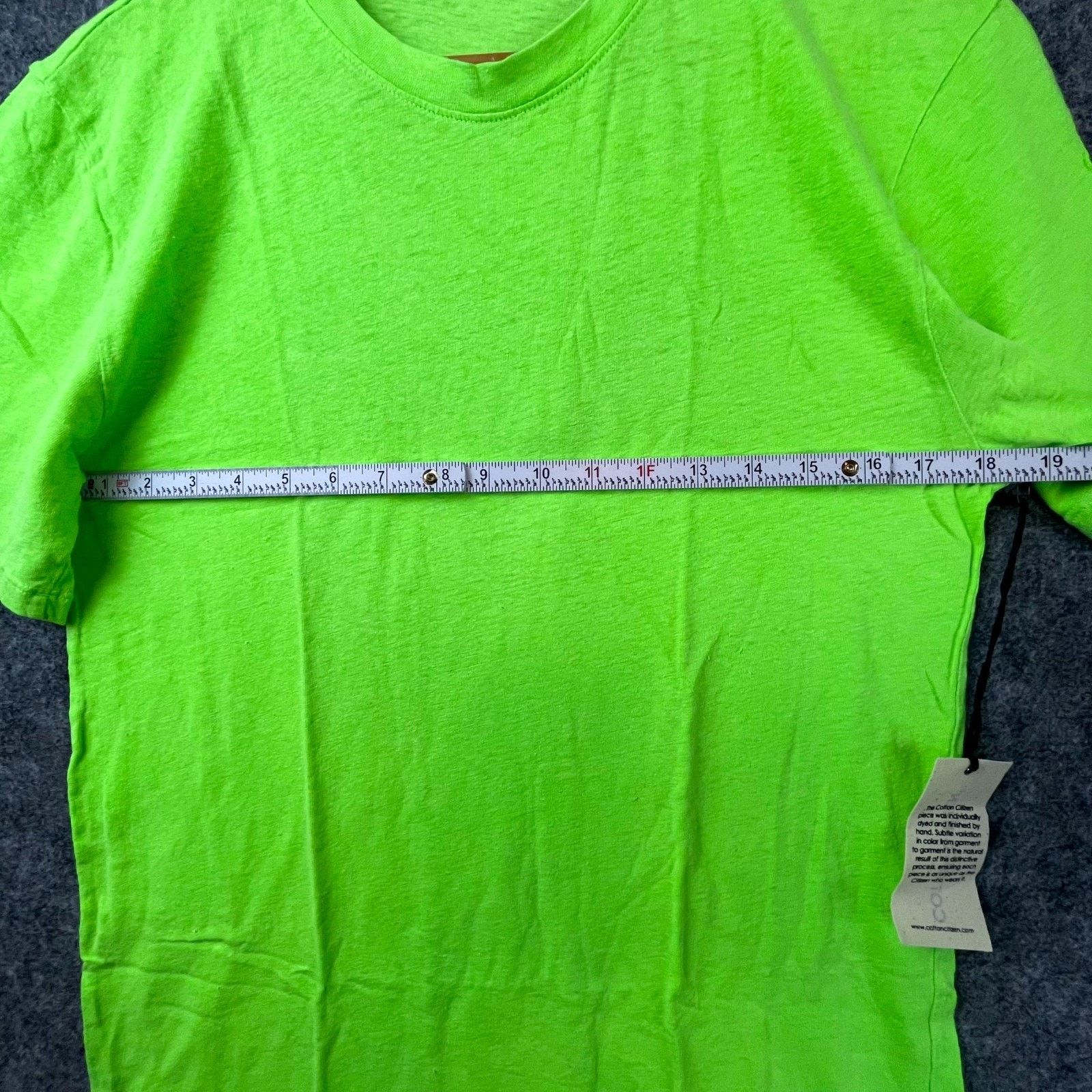 COTTONCITIZEN Cotton Citizen John T-Shirt Medium Lime Green Cotton Hemp Size US M / EU 48-50 / 2 - 3 Thumbnail