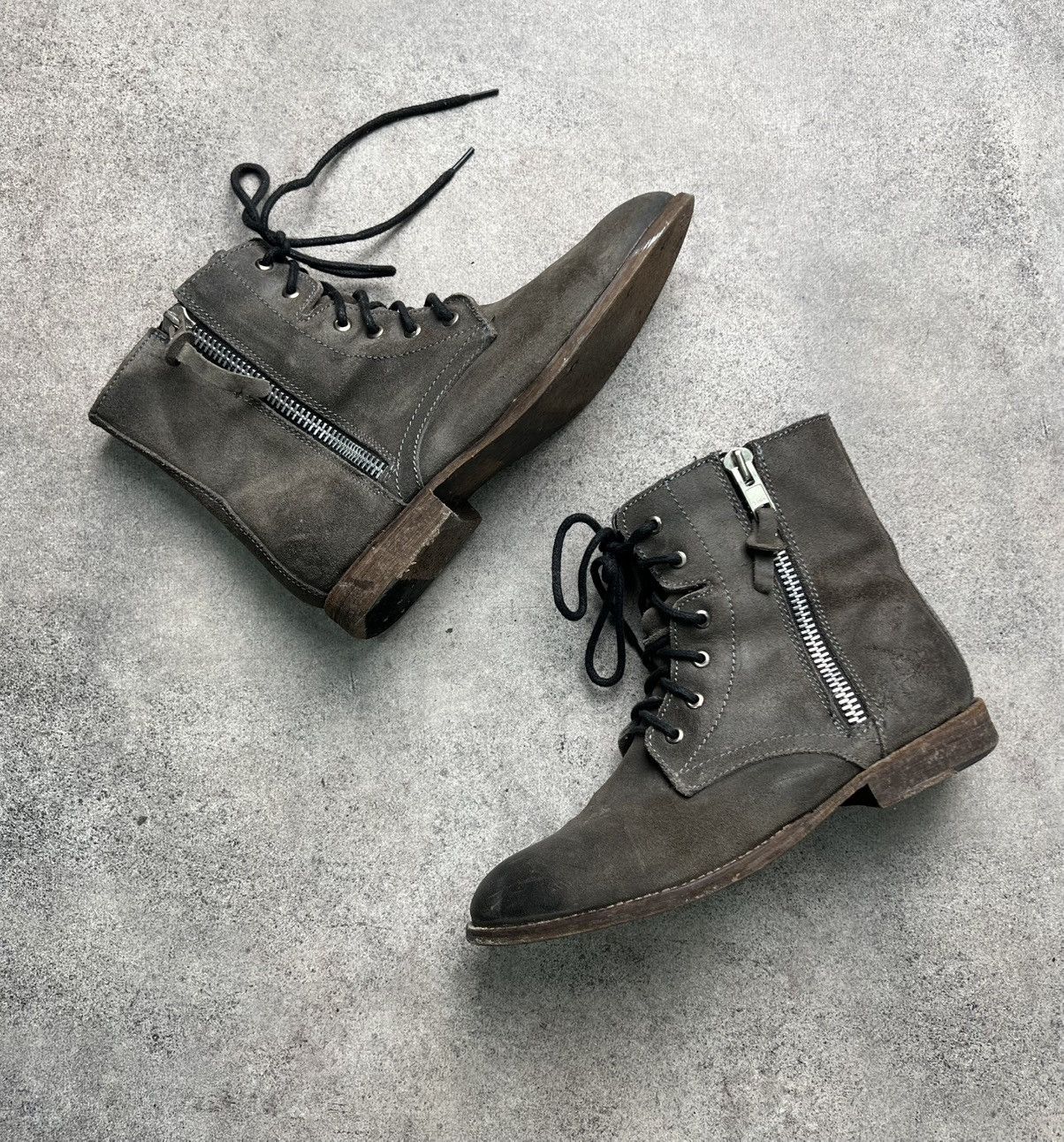 Steve Madden Steve Madden rare conspiracy style double zil leather boots Size US 10.5 / EU 43-44 - 2 Thumbnail
