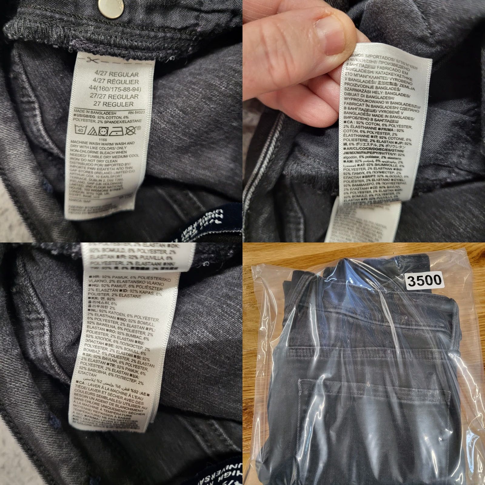 Gap GAP Jeans Womens Size 4/27 High Rise Universal Legging Black Denim Preppy Casual Skinny 5-Pocket Design Womens Size 27" / US 4 / IT 40 - 8 Thumbnail