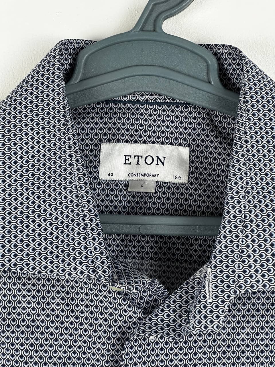 Eton Eton Shirt Contemporary Fit Blue Pattern Size 42 Size US L / EU 52-54 / 3 - 4 Thumbnail