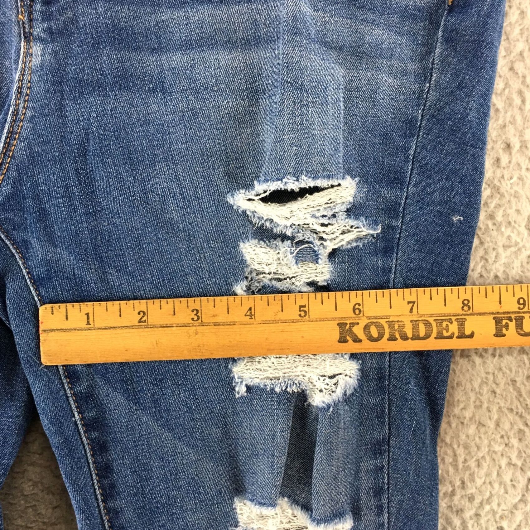 Pacsun Pacsun Jegging Jeans Womens Blue Ripped Denim Mid Rise Zip Fly 31 in. Cotton Blend Stretch Pocket 5-Pocket Regular Size 24" / US 00 / IT 34 - 6 Thumbnail