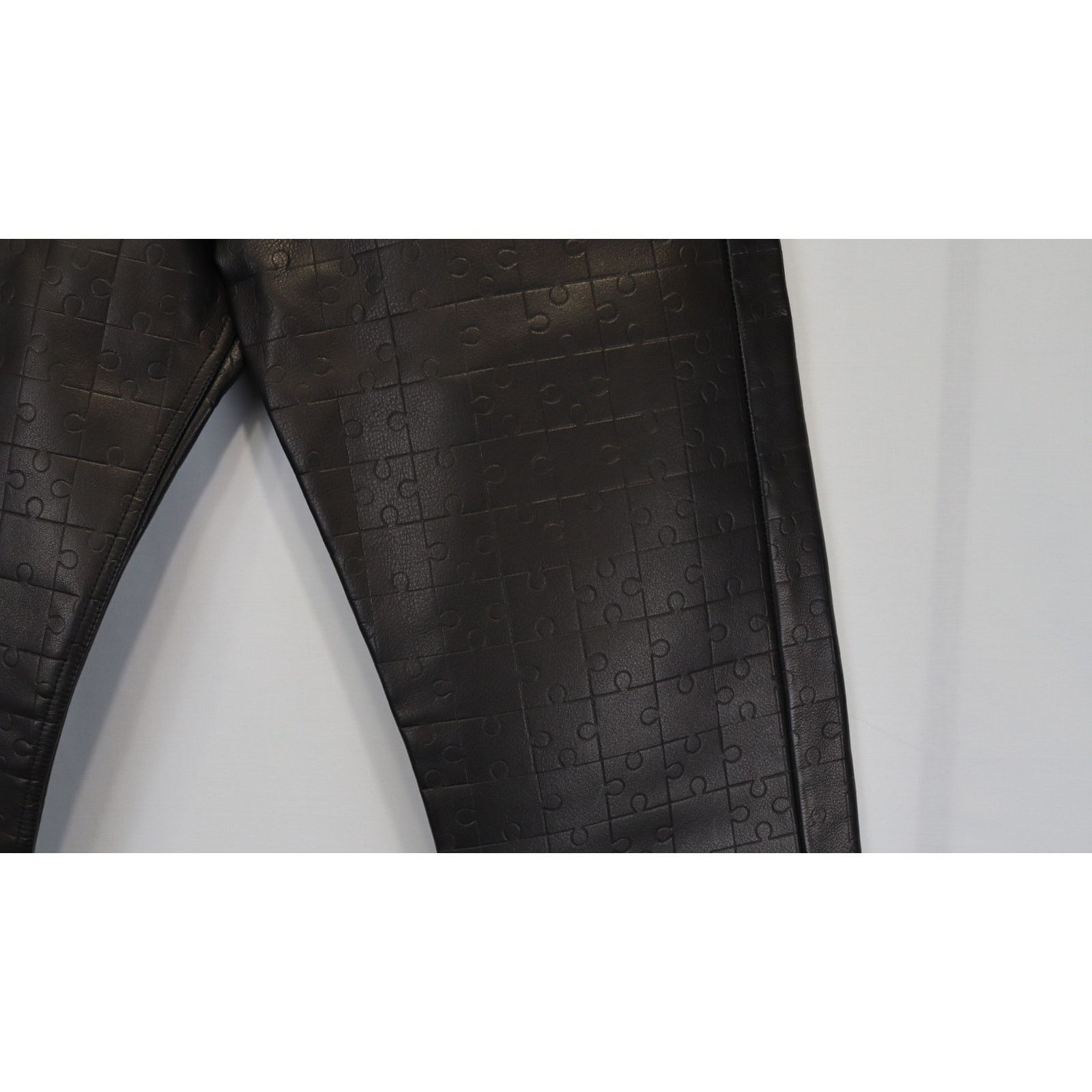 VTMNTS o1rshd1 Puzzle Leather Pants in Noir Black Size US 30 / EU 46 - 6 Thumbnail