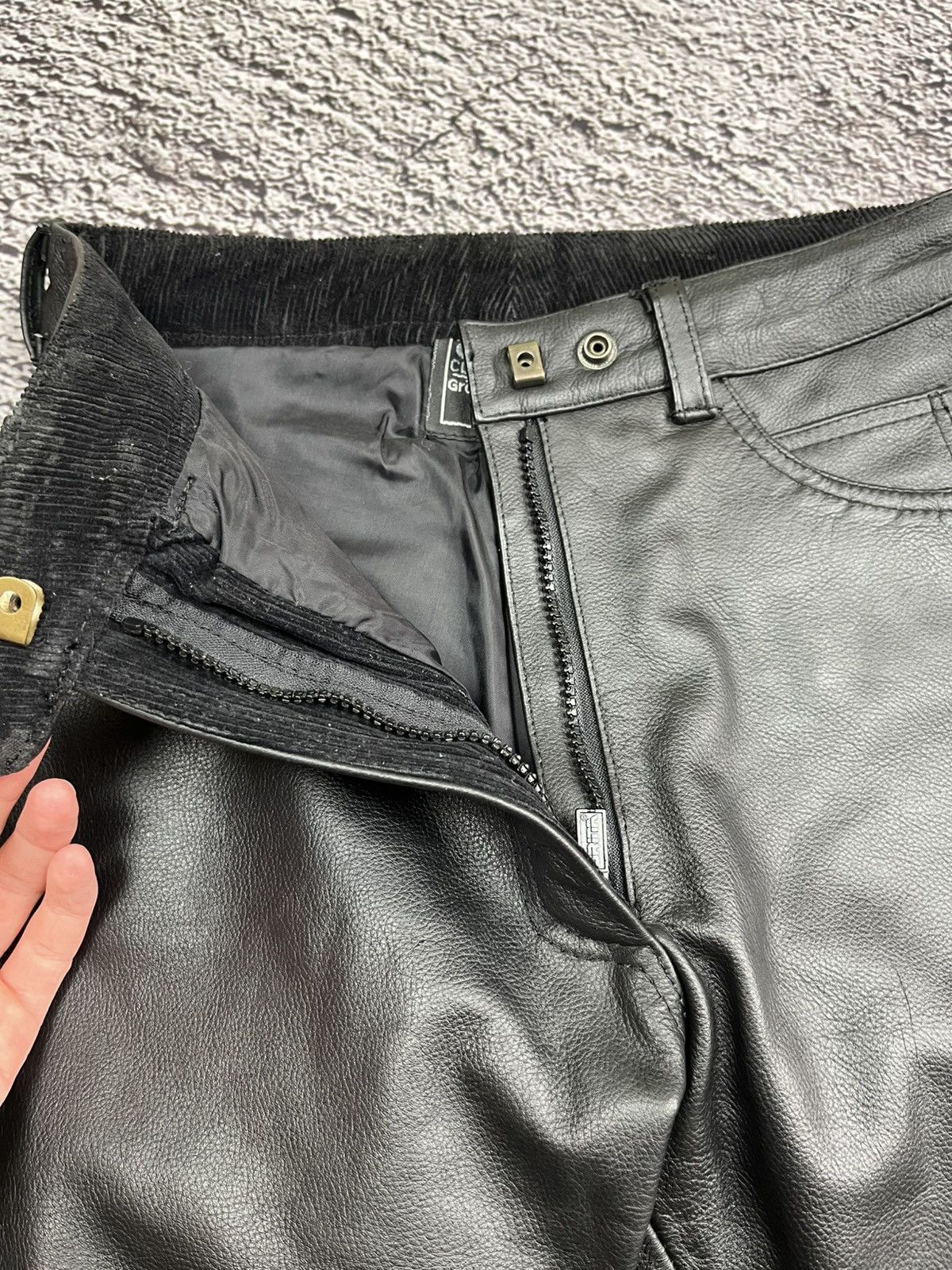 Leather Vintage 90s Leather Biker Opium Gothic Pants Rave Size 27" / US 4 / IT 40 - 8 Thumbnail