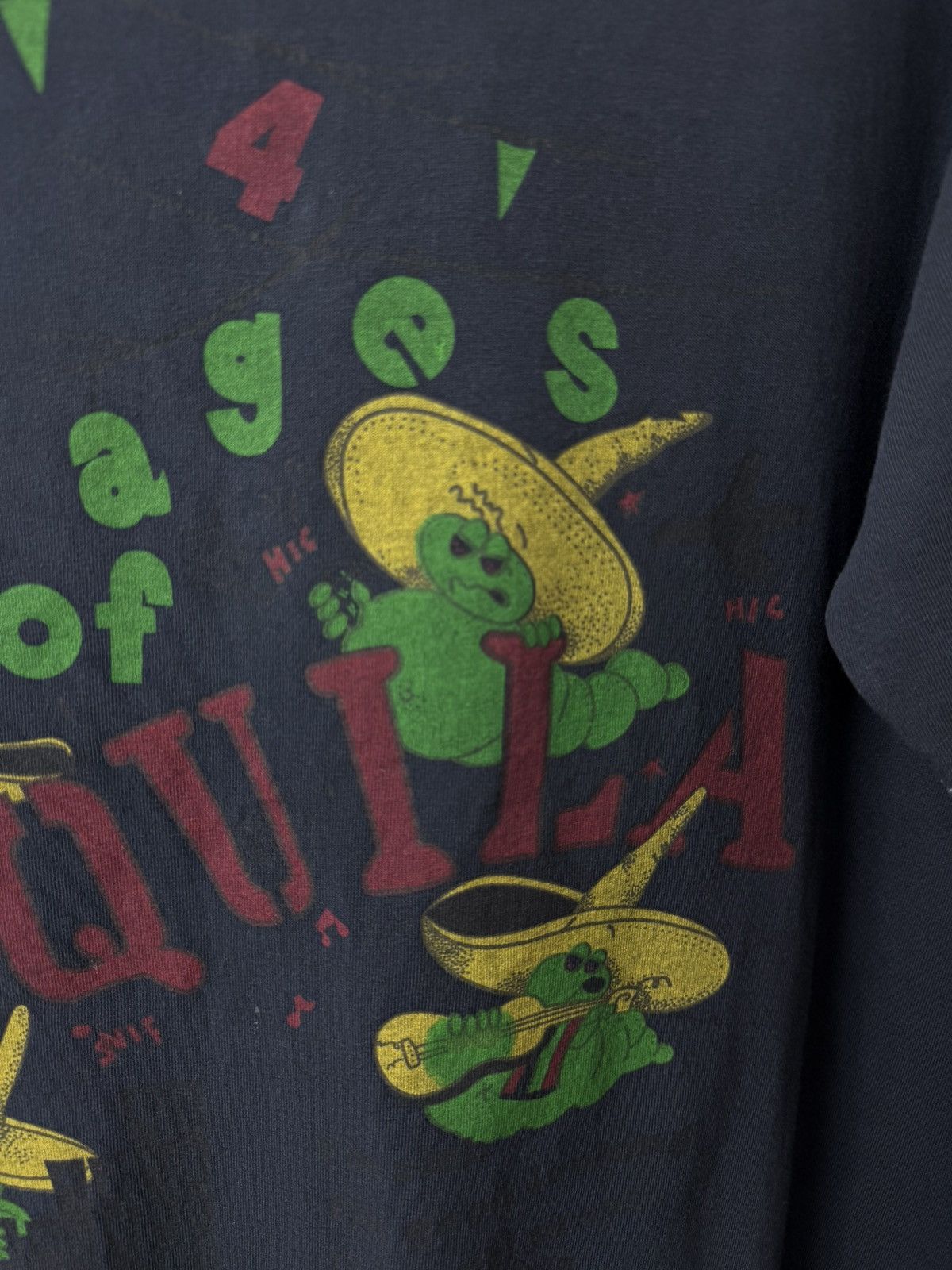 Band Tees 00’s Vintage The 4 Stages Of Tequila T Shirt Cowboy Rare Size US L / EU 52-54 / 3 - 4 Thumbnail