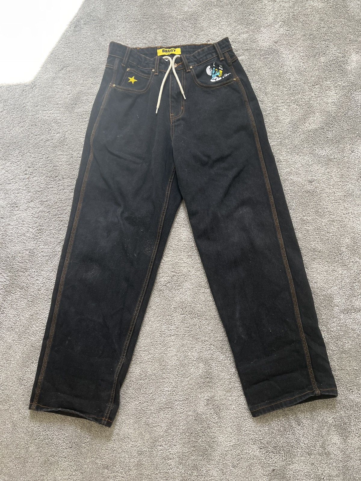 Butter Goods x The Smurfs Harmony Denim Pants - Bleach Dye