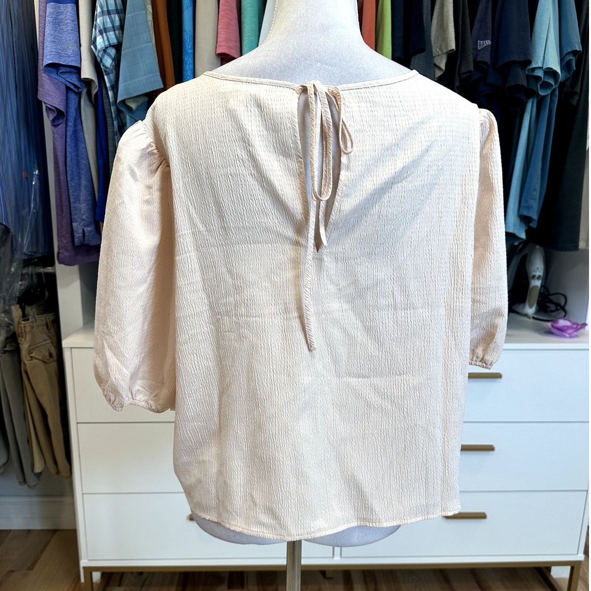 Treasure & Bond Treasure & Bond Women's Light Pink 1/2 Sleeve Blouse L NWT Size L / US 10 / IT 46 - 4 Thumbnail