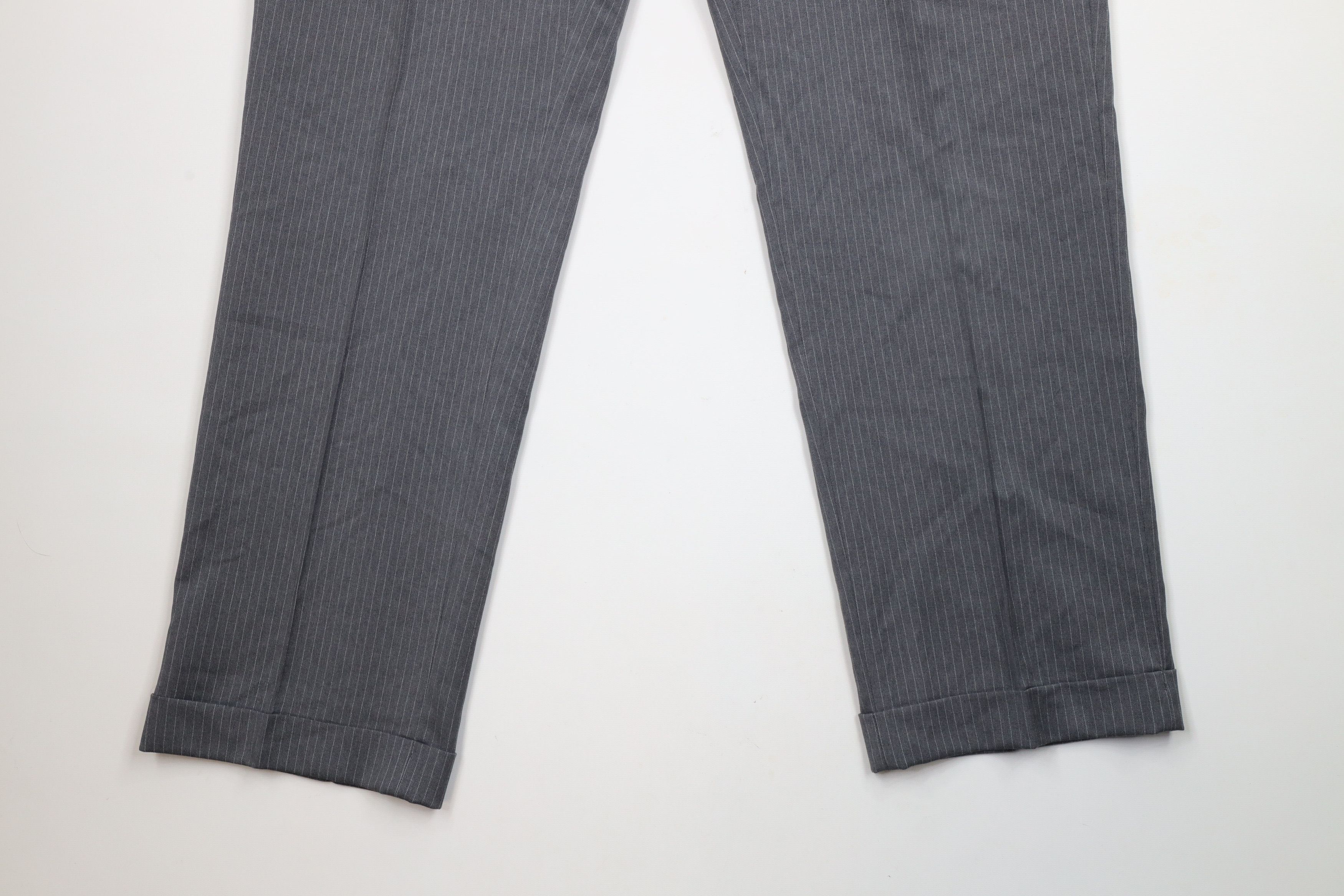 Tommy Hilfiger × Vintage Vintage 90s Tommy Hilfiger Pinstriped Wide Leg Chino Pants Size US 34 / EU 50 - 4 Thumbnail