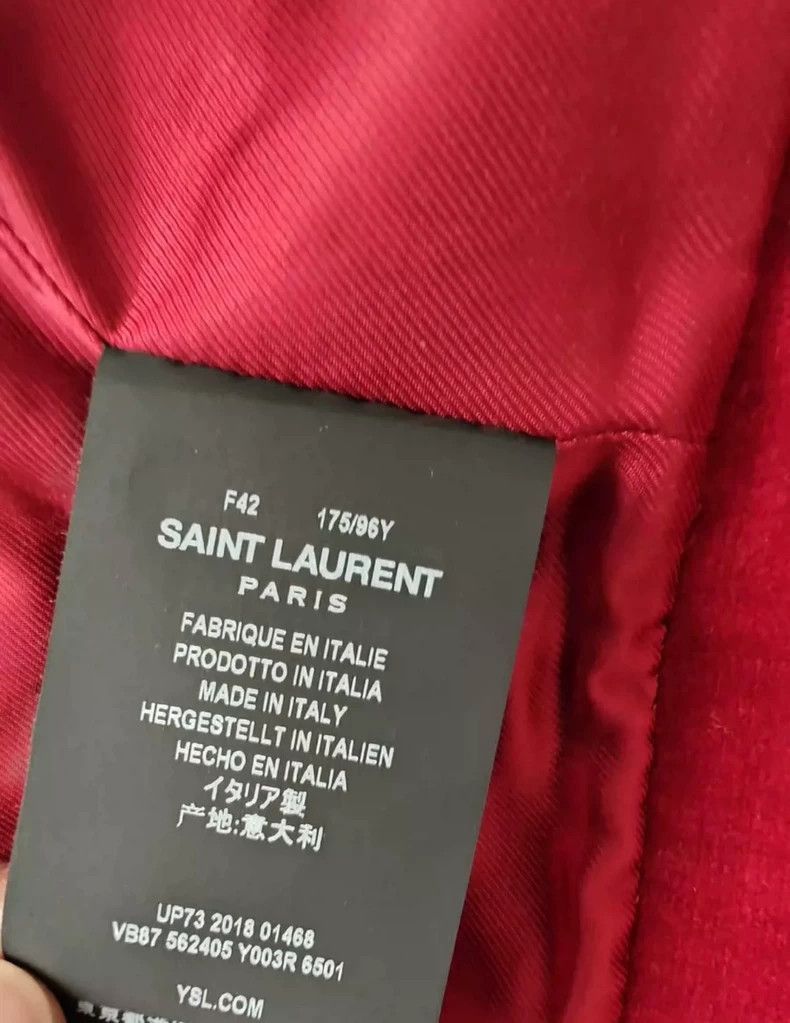 Saint Laurent Paris Saint Laurent Paris Saint Laurent Red Court Jacket FR42 Si Size US M / EU 48-50 / 2 - 9 Thumbnail