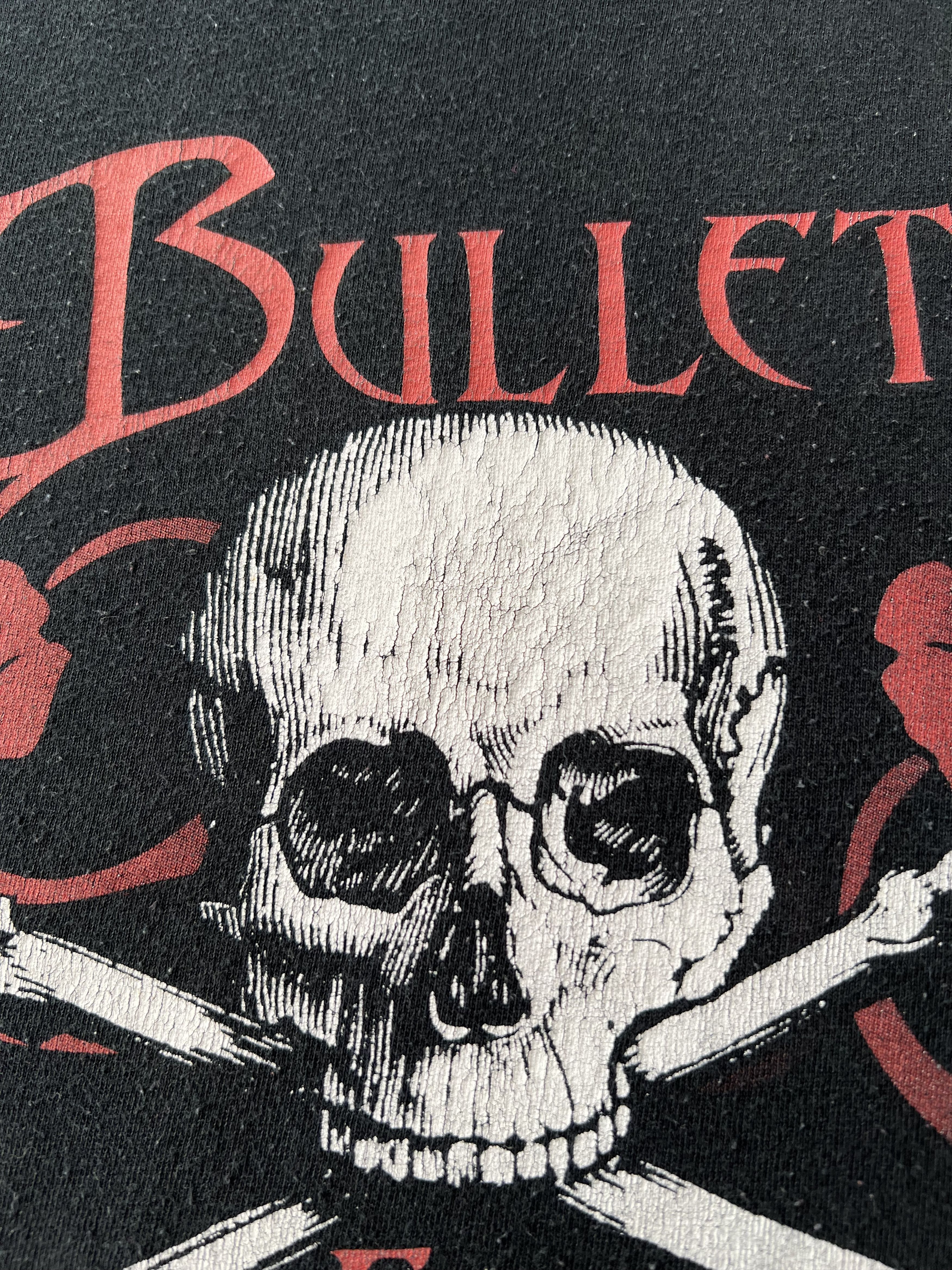Band Tees Vintage 2000s Bullet for my Valentine Skull Black T-shirt Size US XL / EU 56 / 4 - 6 Thumbnail