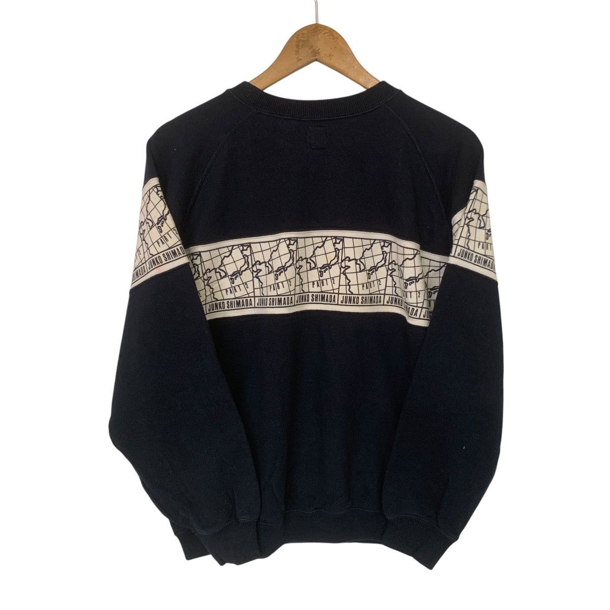 Junko Shimada × Vintage Vintage Junko Shimada Sweatshirt Navy Blue Medium Size US M / EU 48-50 / 2 - 3 Thumbnail