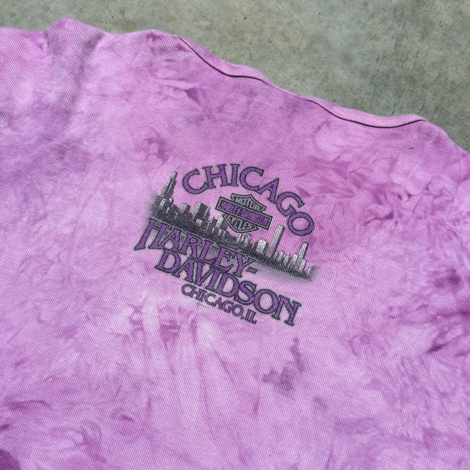 Harley Davidson Vintage Chicago Harley woman’s pink long sleeve XL Size XL / US 12-14 / IT 48-50 - 4 Thumbnail