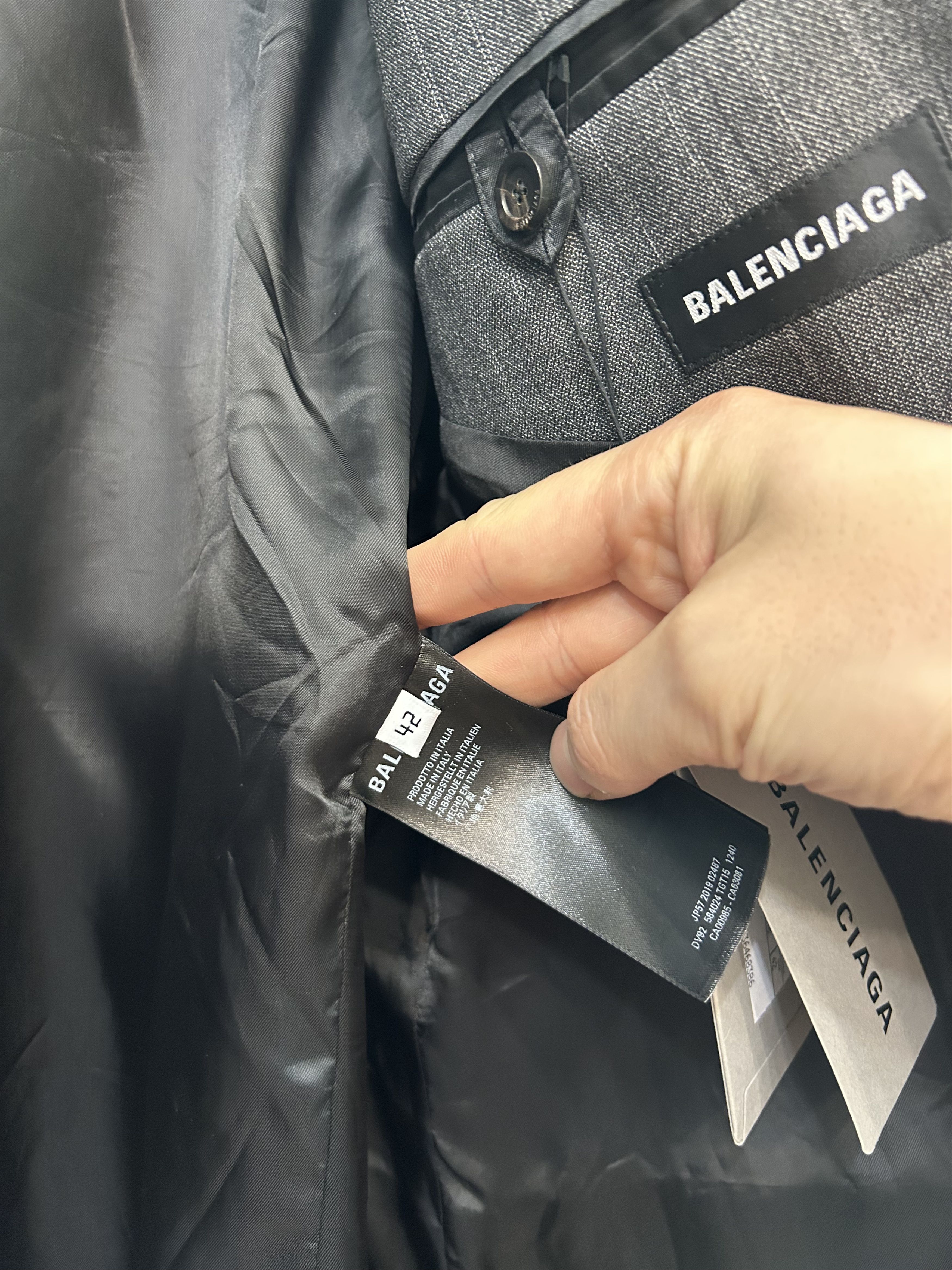 Balenciaga BALENCIAGA Washed Check Blazer Size 42R - 8 Thumbnail