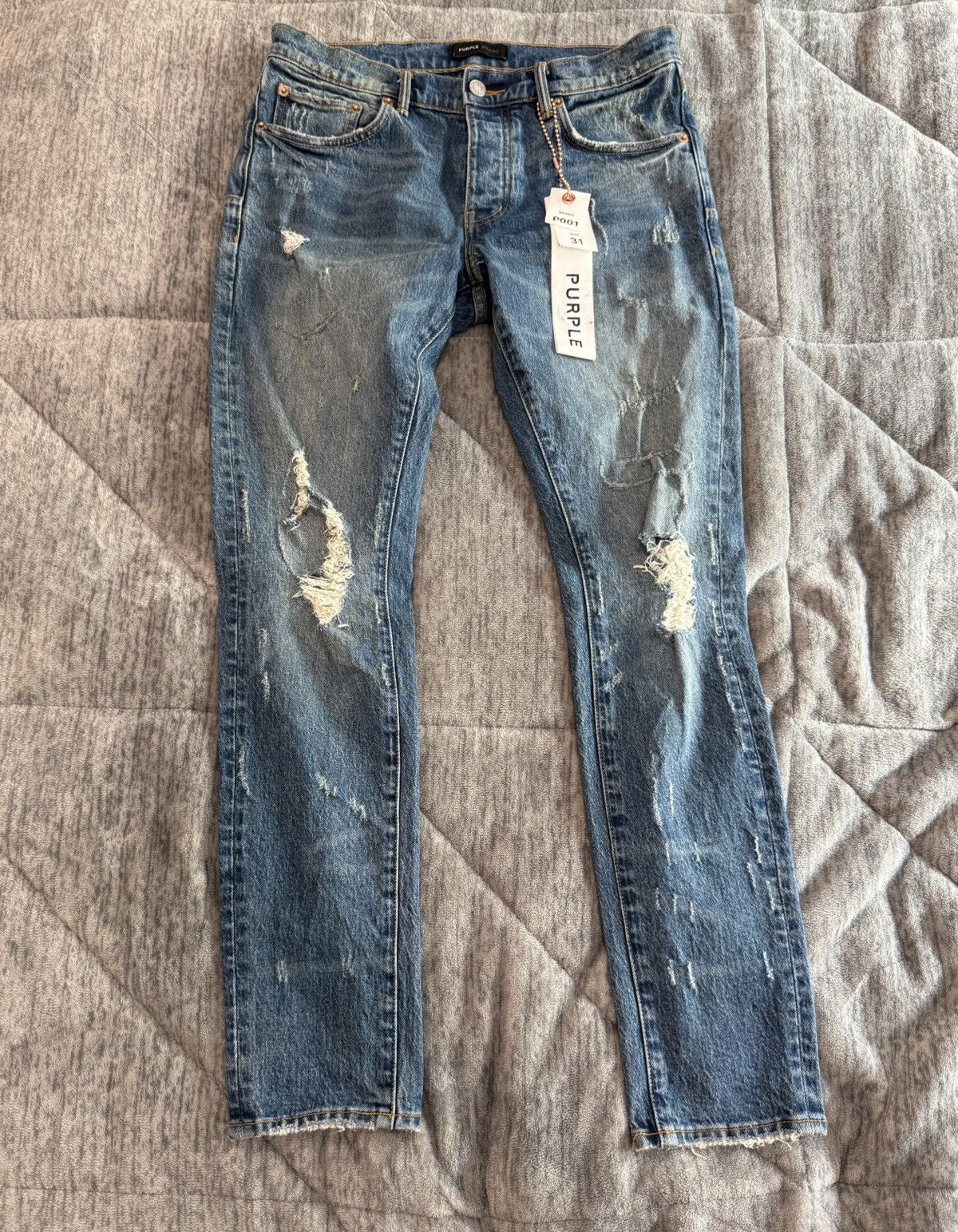 Purple Brand Purple Brand Distressed Skinny Jeans Size US 32 / EU 48 - 1 Thumbnail