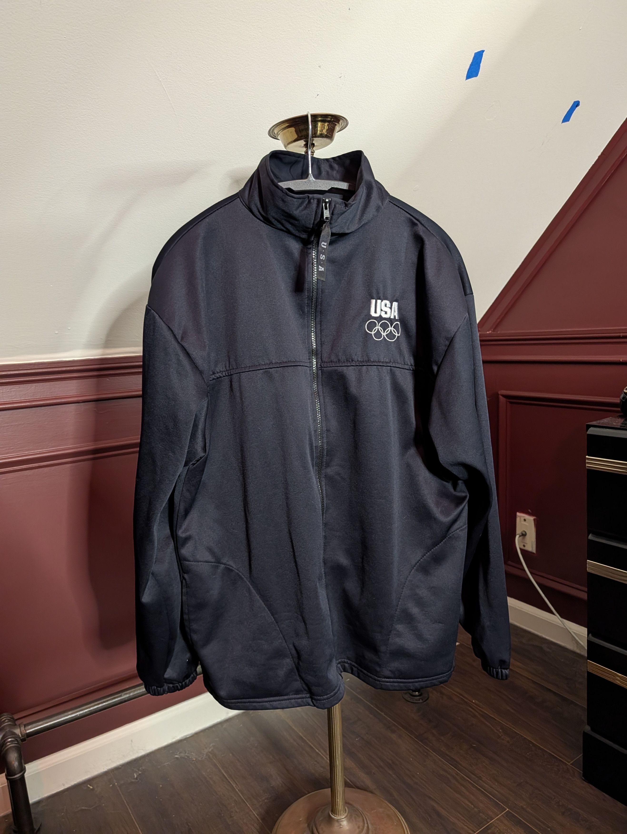 Vintage OFFICAL Olympic Committee VTG MiUSA zip-up jacket Size US XL / EU 56 / 4 - 1 Thumbnail