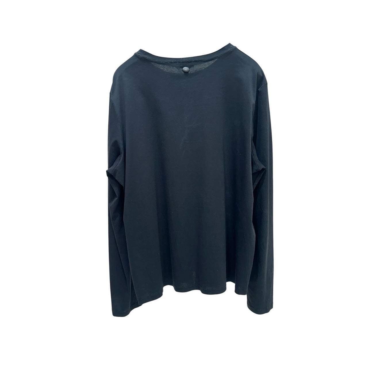 Chanel Chanel Gabrielle Black Cotton Long Sleeve Top Sz 48 Size XL / US 12-14 / IT 48-50 - 2 Thumbnail