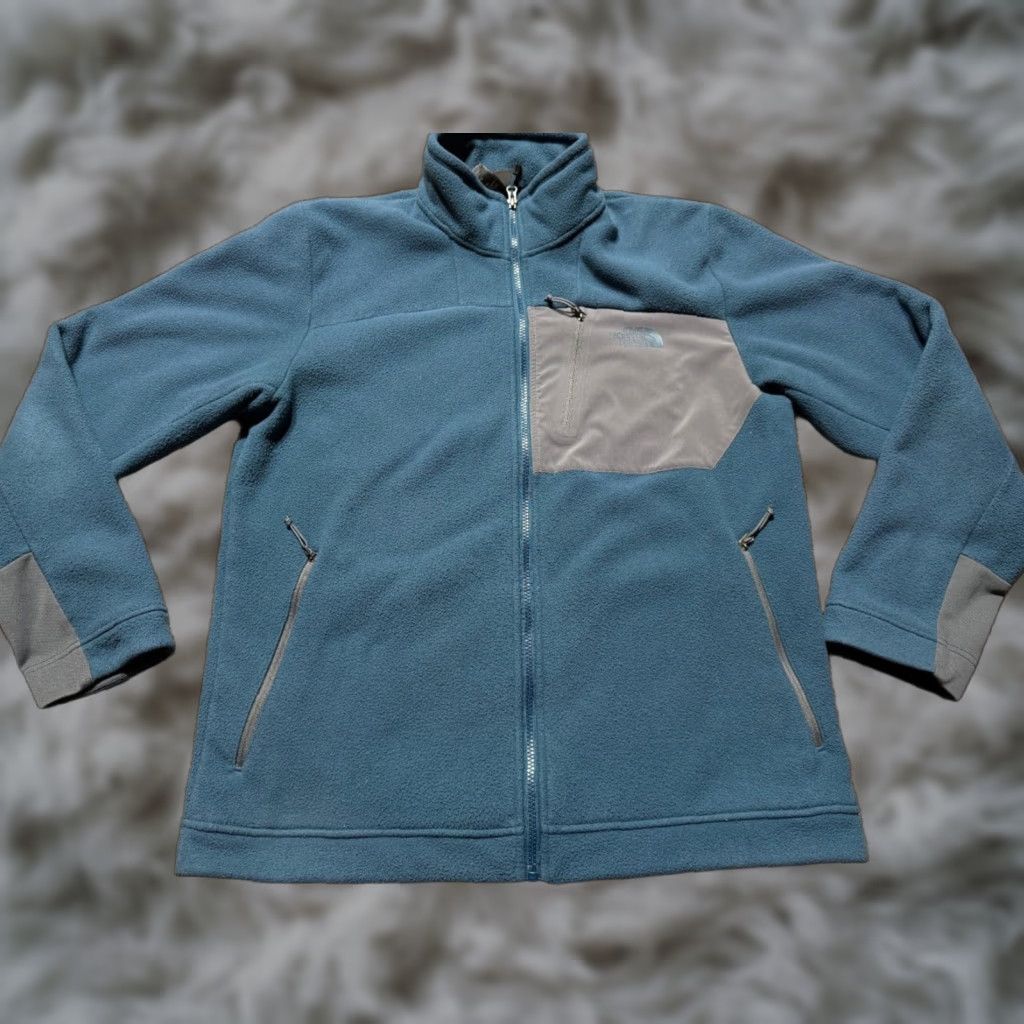The North Face The North Face Mens Jacket Fleece Blue Large Full Zip Distressed Goats Size US L / EU 52-54 / 3 - 1 Thumbnail