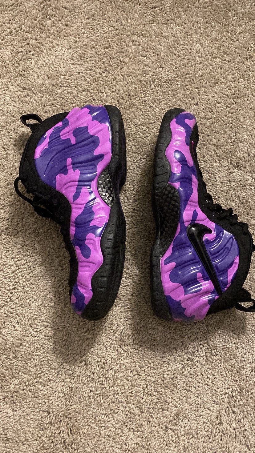 Nike Nike Air Foamposite Pro Purple Camo Size US 11.5 / EU 44-45 - 2 Thumbnail