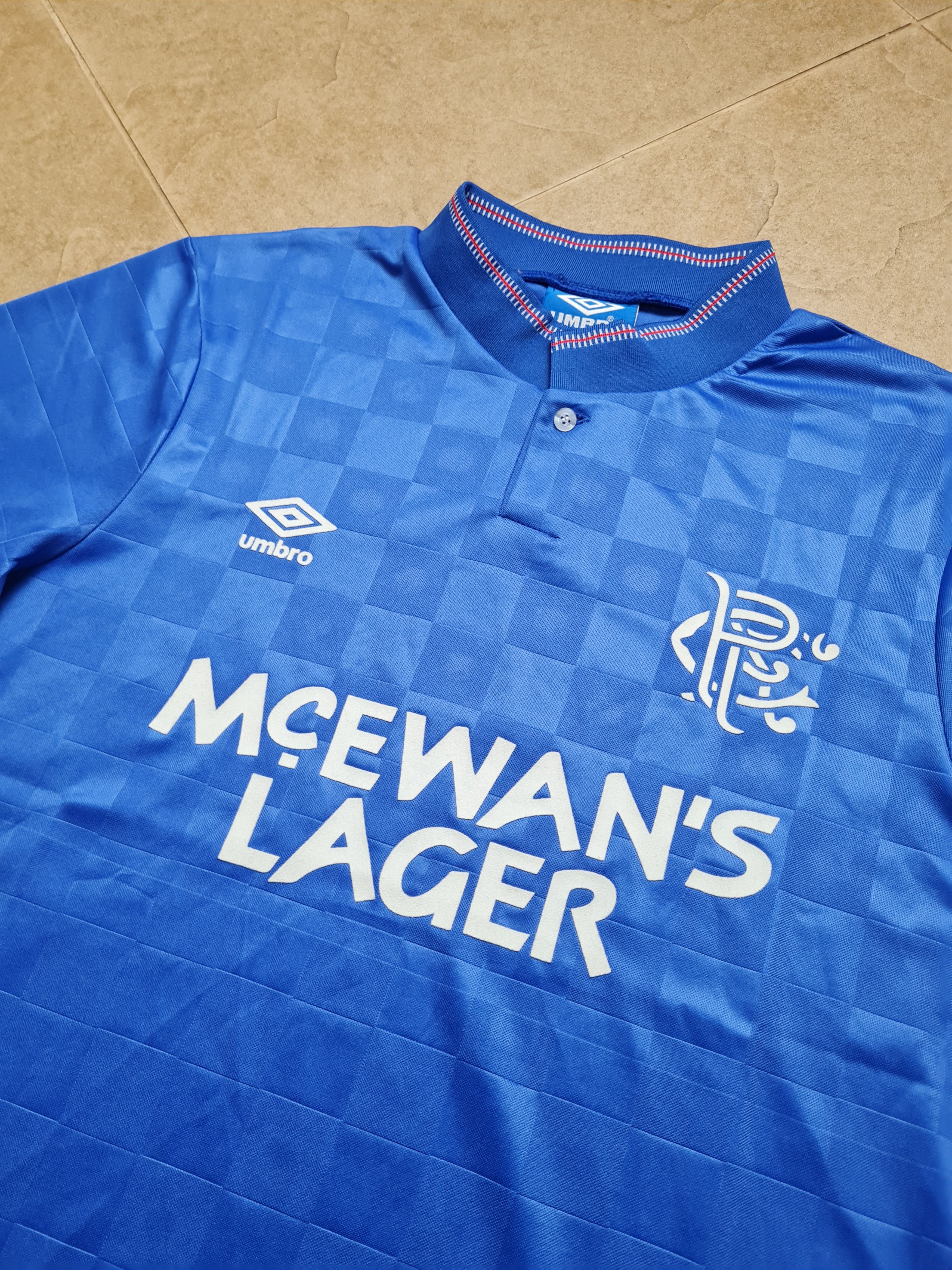 Umbro RETRO JERSEY GLASGOW RANGERS 1988/1989 SOCCER FOOTBALL SHIRT Size US M / EU 48-50 / 2 - 18 Thumbnail