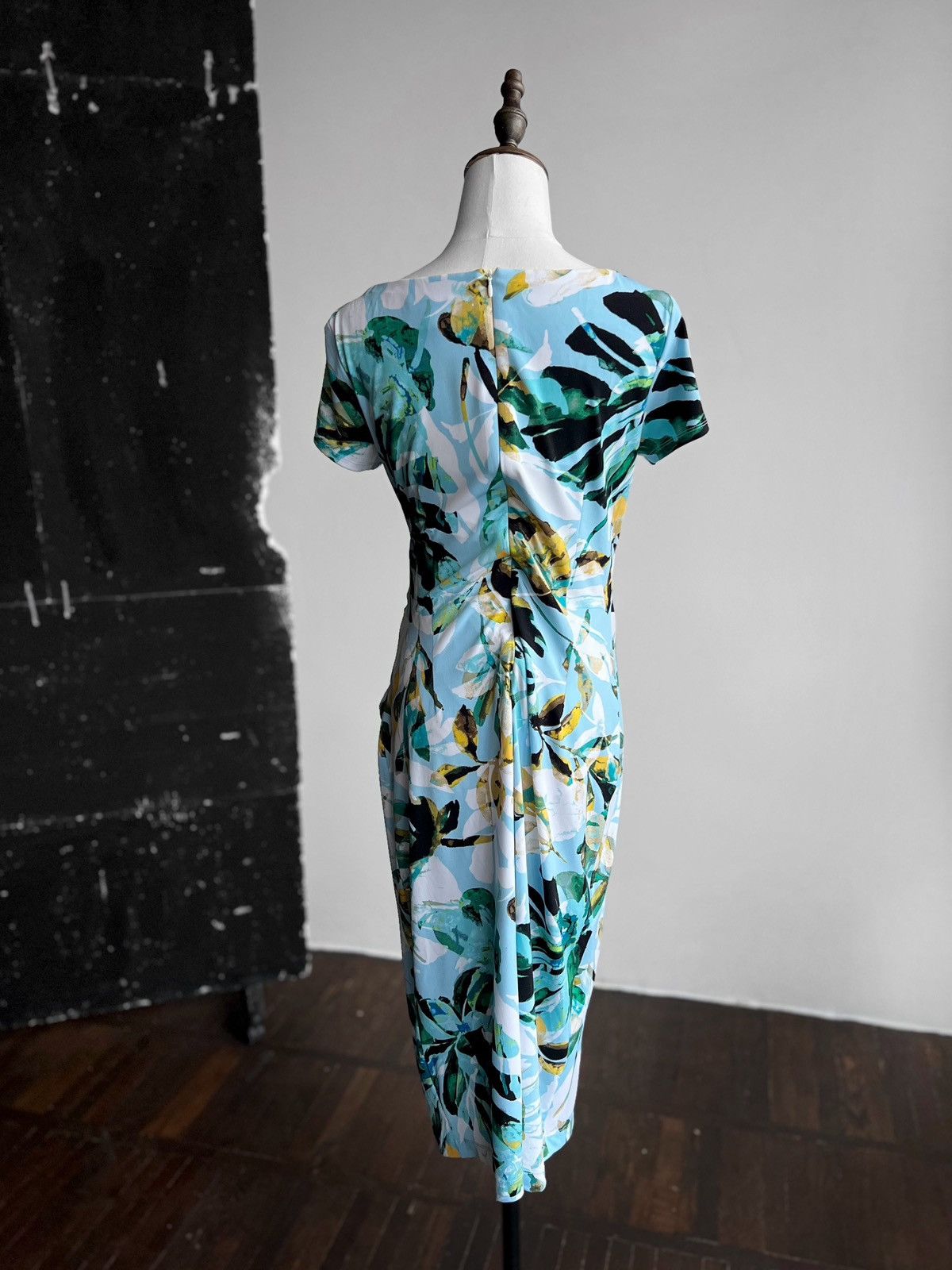 Designer × Joseph Ribkoff Joseph Ribkoff Womens Blue-Multi Tropical Print Dress Size M / US 6-8 / IT 42-44 - 6 Thumbnail